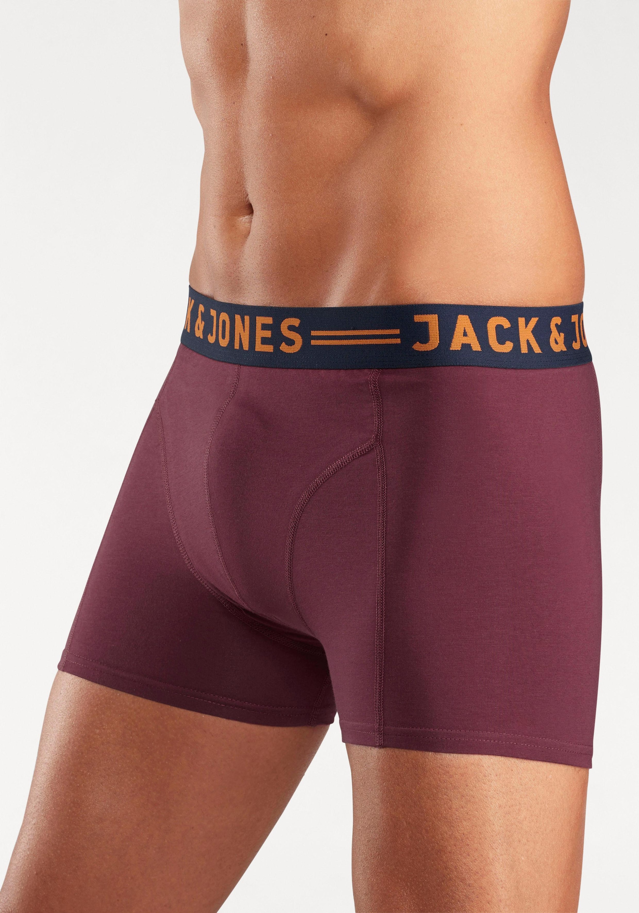 Jack & Jones Boxer »JAC Lichfield Trunks« Packung, 3 Stk. mit kontrastfarbigem Bund