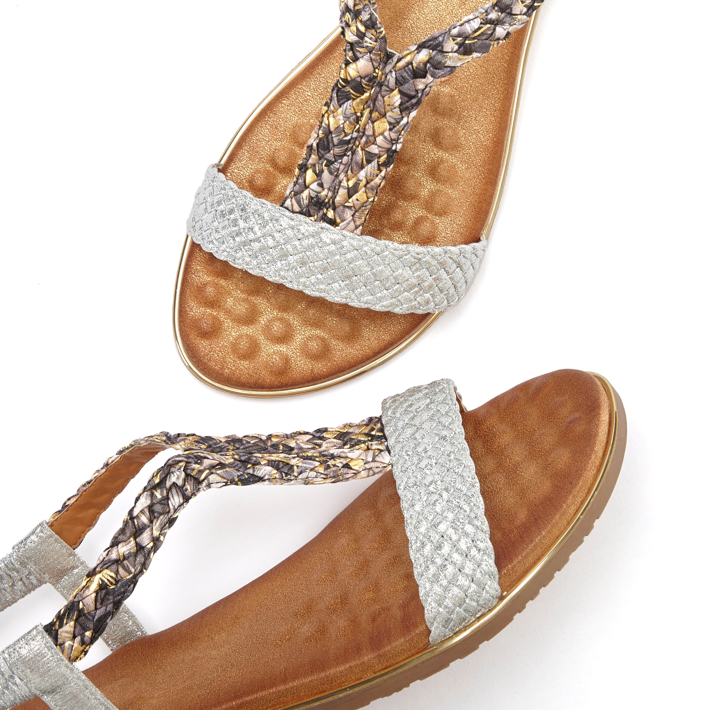 Vivance Sandale »Sommerschuh«, Sandalette, Sommerschuh mit geflochtenen Riemchen und weichem Fußbett