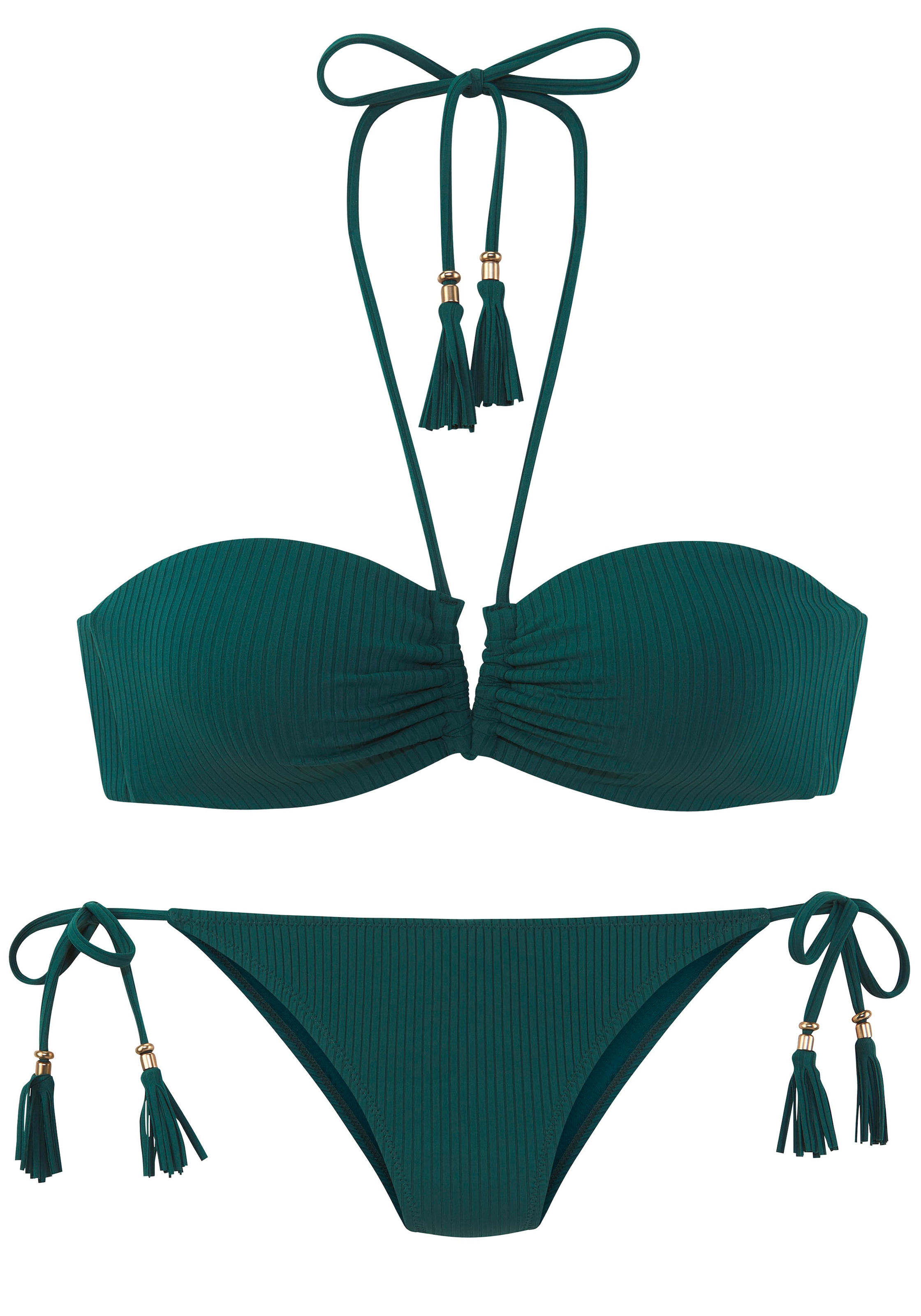 Elbsand Bandeau-Bikini, mit V-Bügel