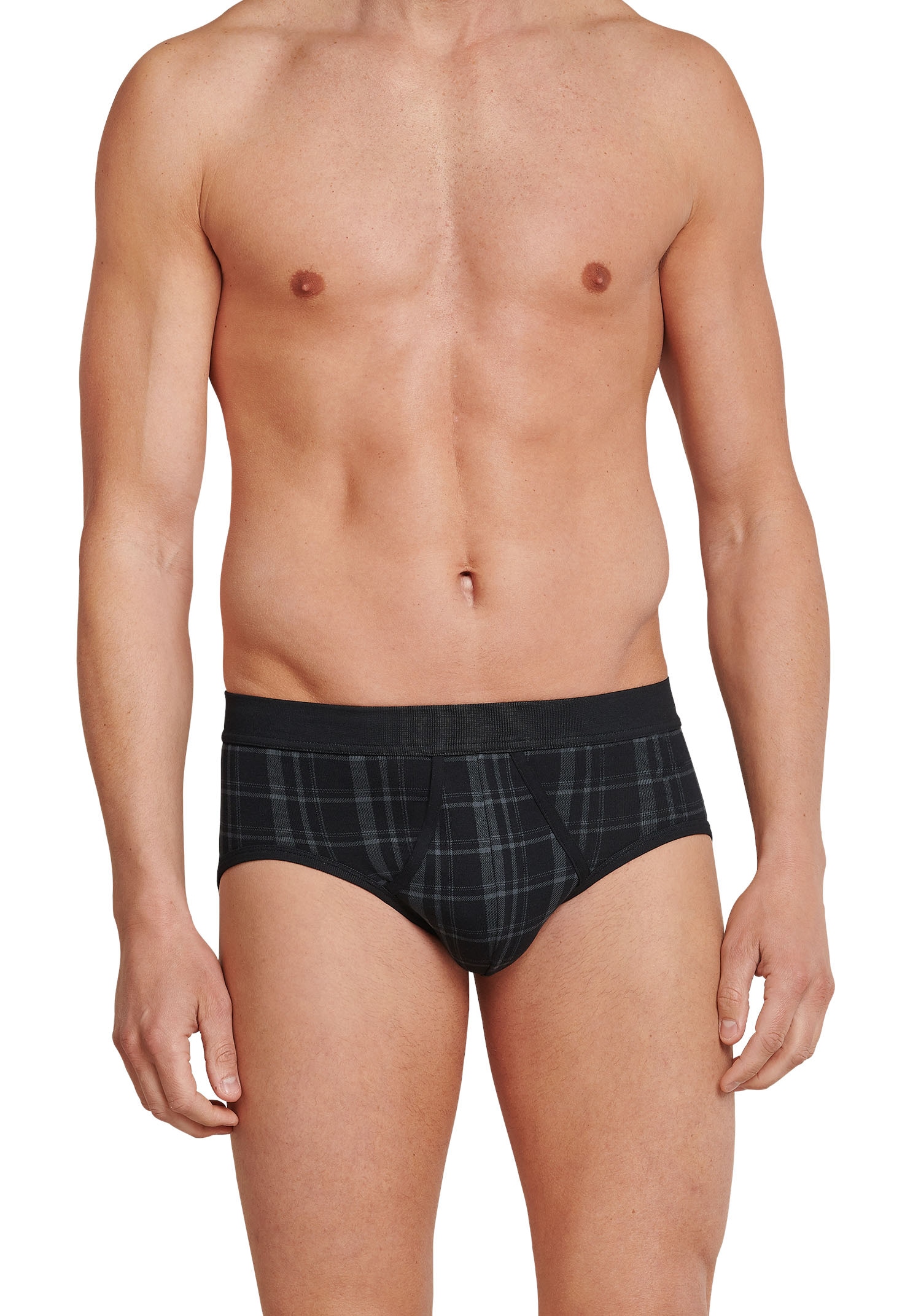 Schiesser Slip »Original Classics«, mit kontrastfarbenem Karomuster