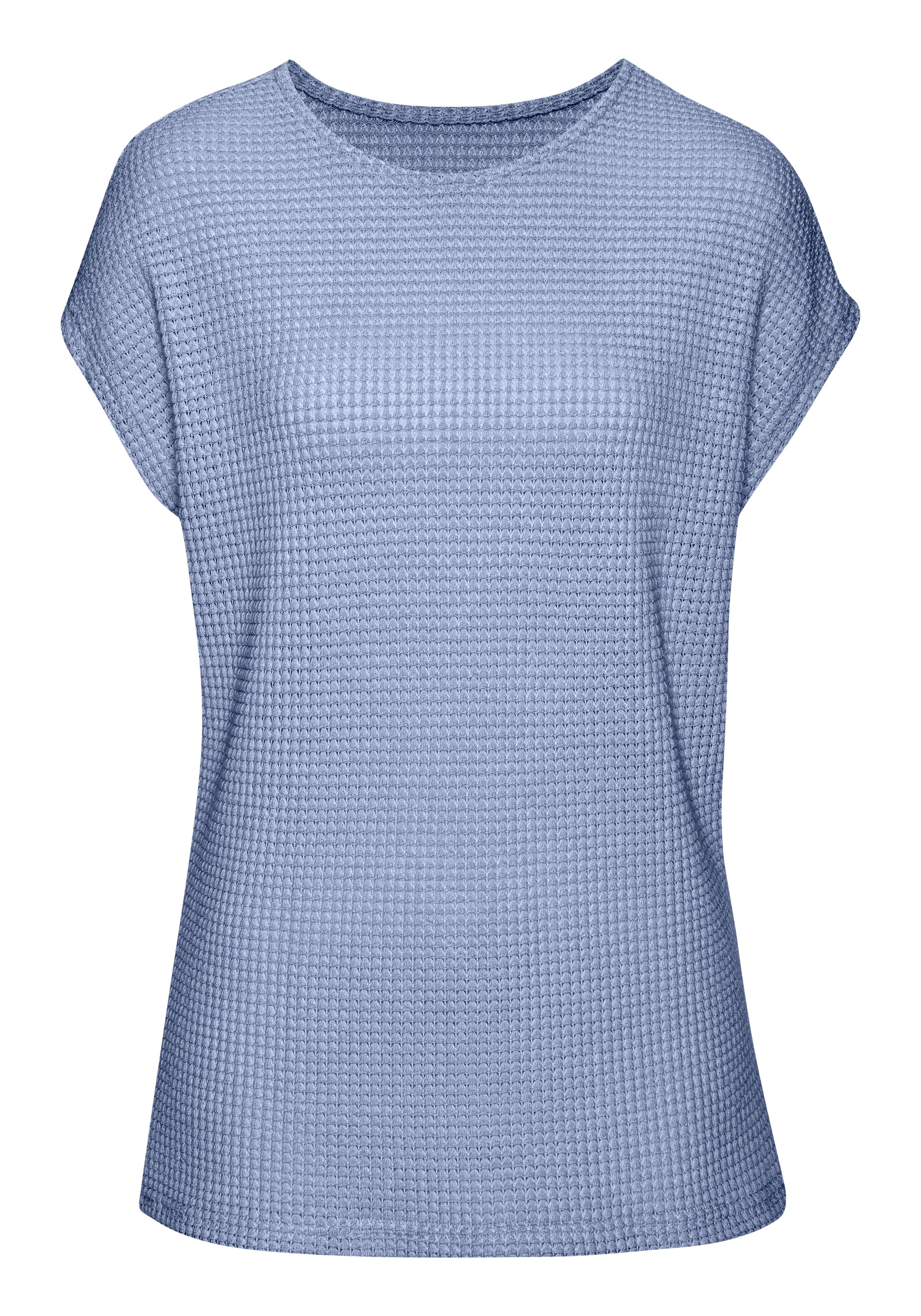 Vivance Kurzarmshirt »aus bügelfreiem Waffelstrick« luftiges Waffelstrickshirt