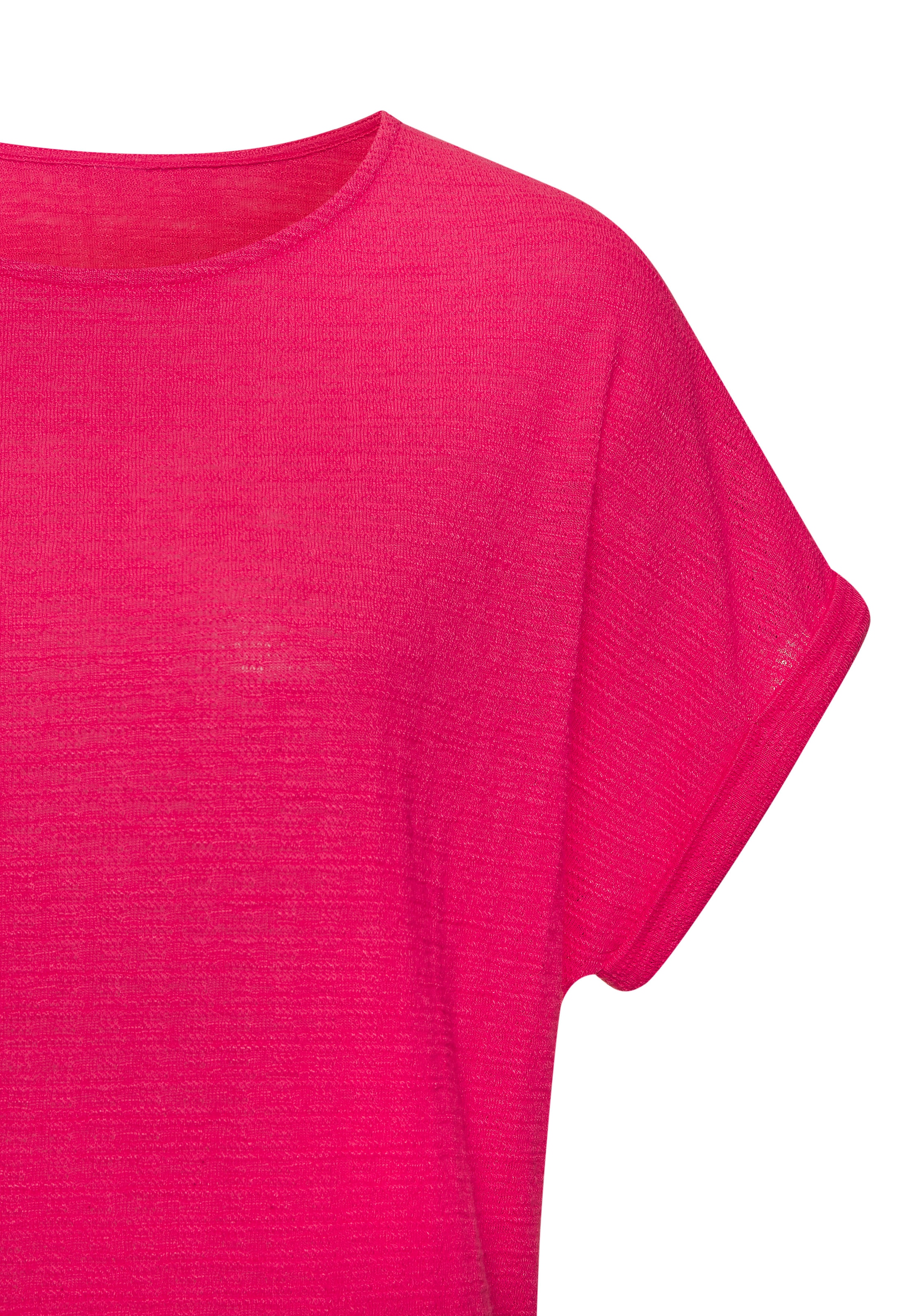 Vivance T-Shirt »aus bügelfreiem Strukturstrick«, (2er-Pack), aus bügelfreiem Strukturstrick und mit recycelten Polyester-Fasern