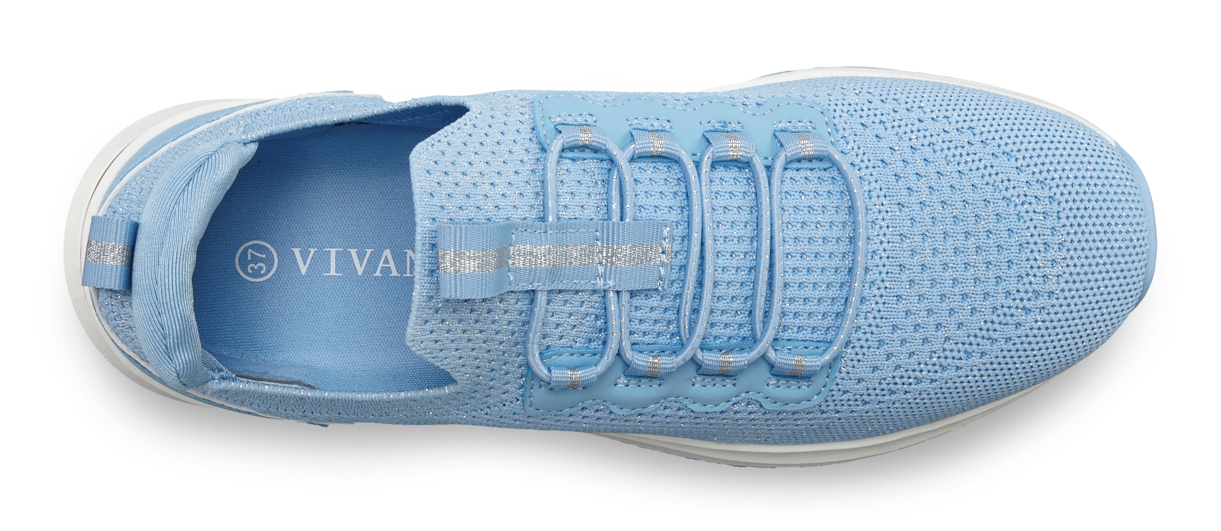 Vivance Sneaker »Freizeitschuh, Halbschuh,«, aus Textil zum Reinschlüpfen mit elastischen Schnürbändern VEGAN