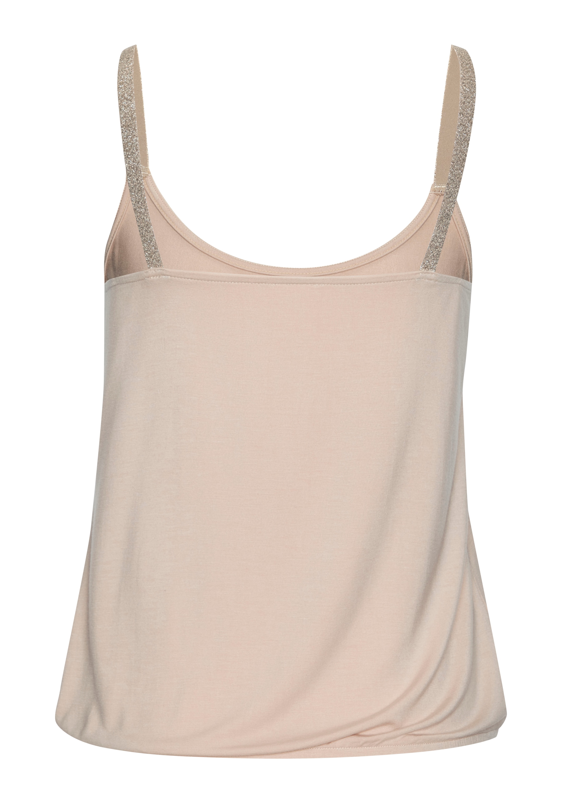 Vivance Trägertop »mit elastischen Glitzerträgern«, (2er-Pack), aus weichem Viskose-Stretch