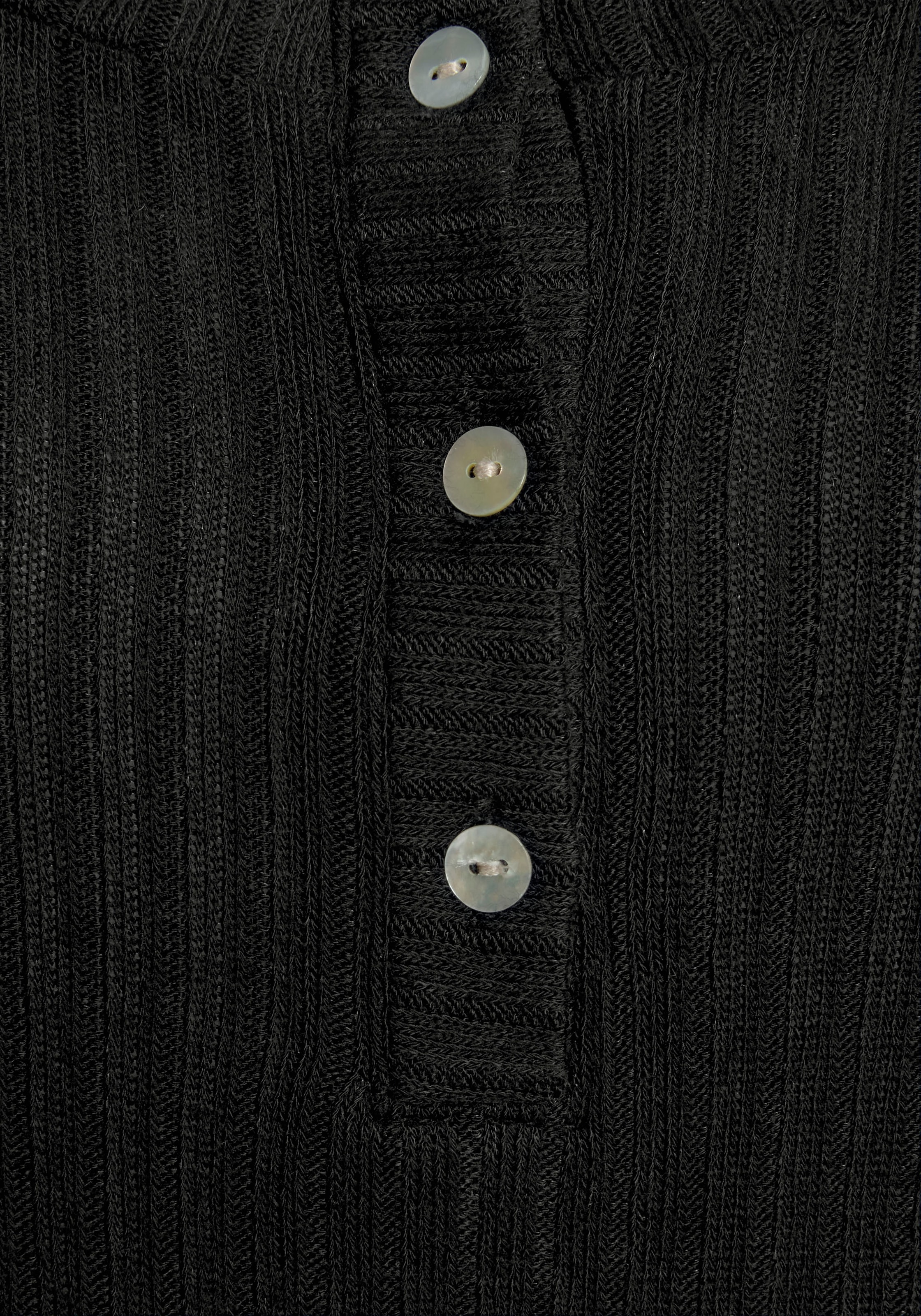 Vivance Langarmshirt »mit kurzer Knopfleiste«, aus weicher Ripp-Qualität mit Viskose