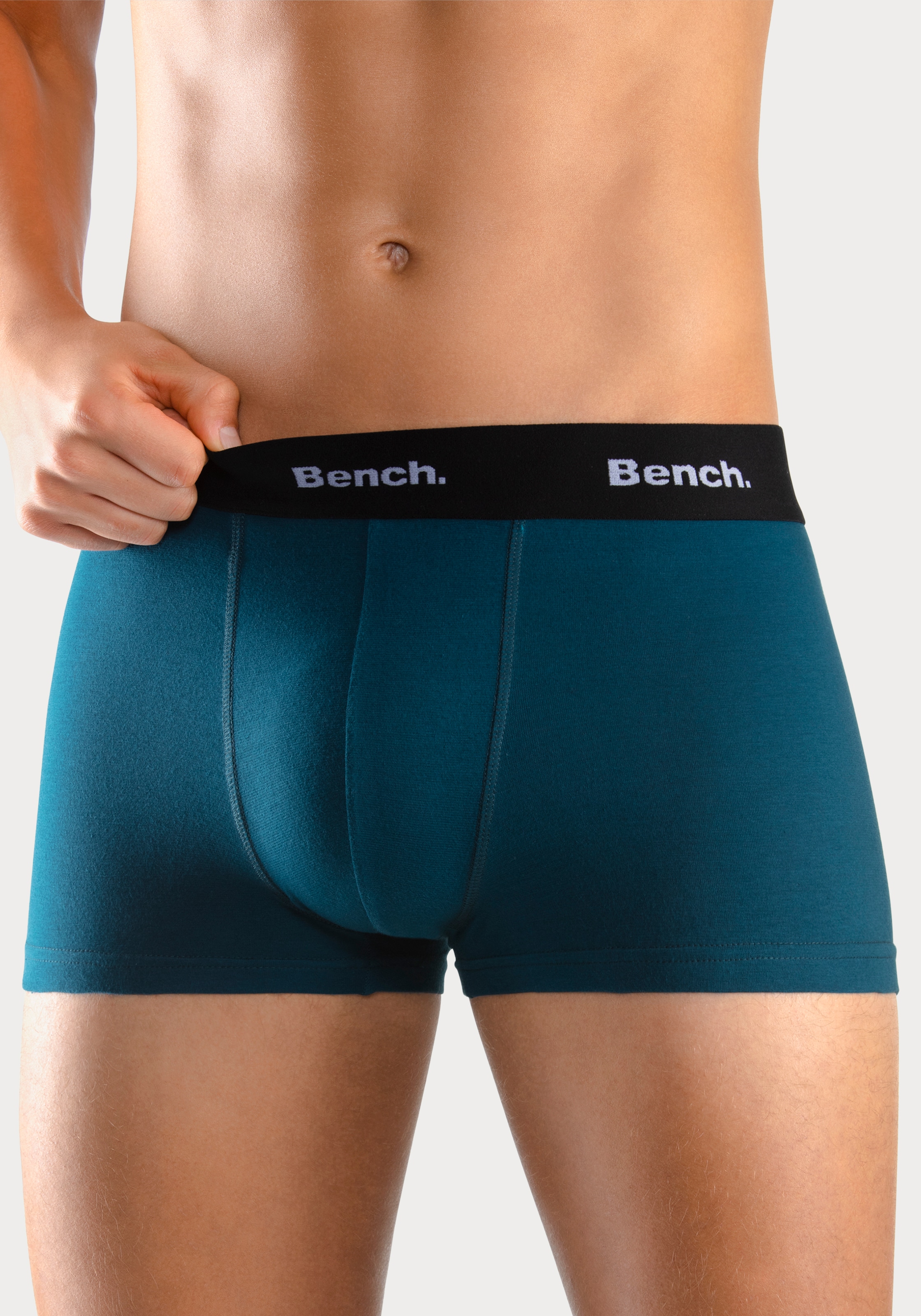 Bench. Boxer »Boxershorts für Herren«, (Packung, 4 St.), Unterhosen mit kontrastfarbigem Bund