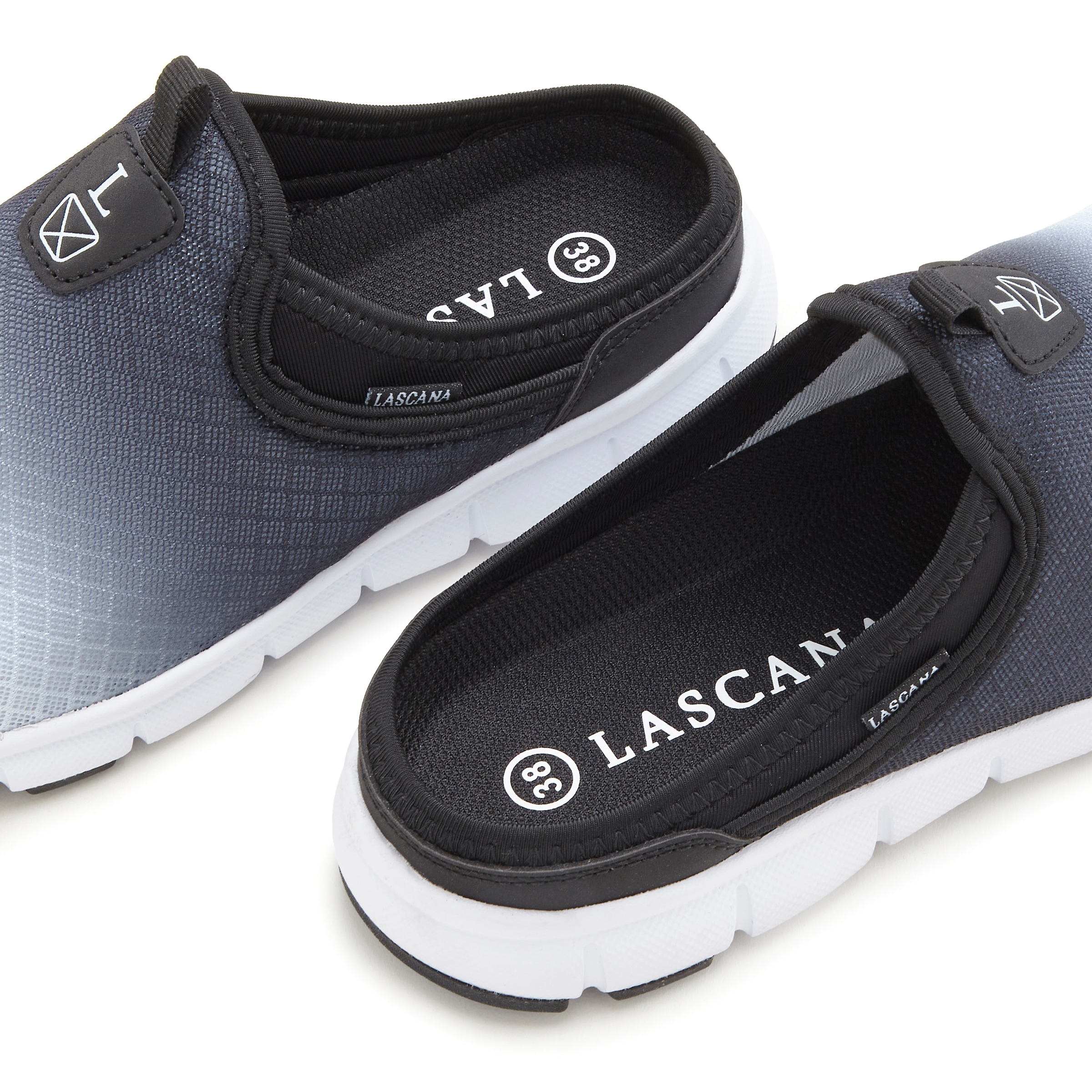 LASCANA Slip-On Sneaker, Halbschuh, Freizeitschuh, Sabot, Clogs aus leichtem Mesh-Material