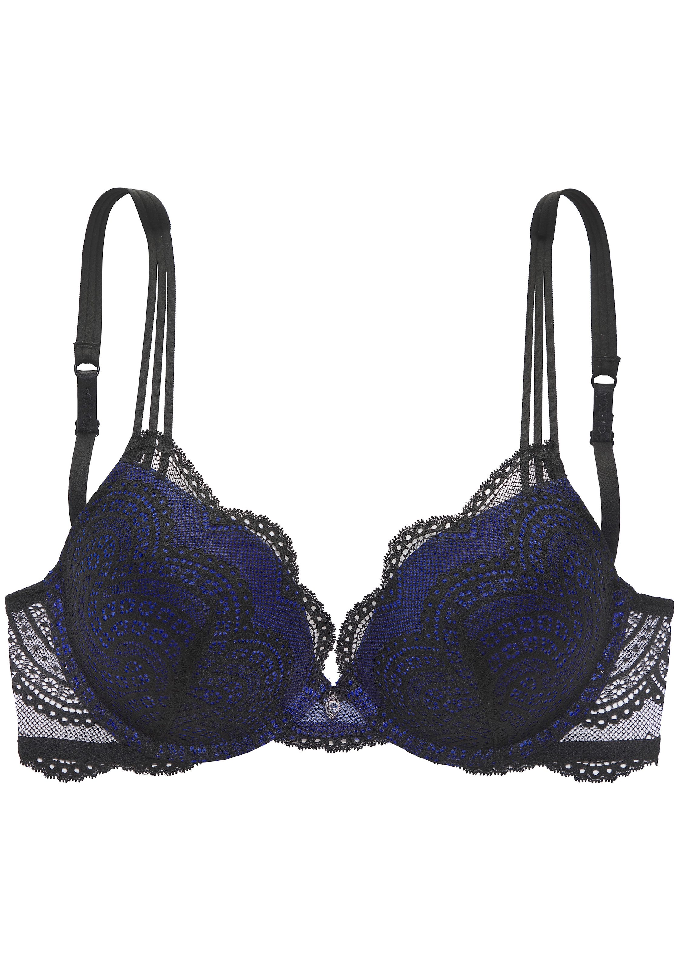 LASCANA Push-up-BH »Kira« mit extravagantem Bänderdetail an den Trägern, Dessous