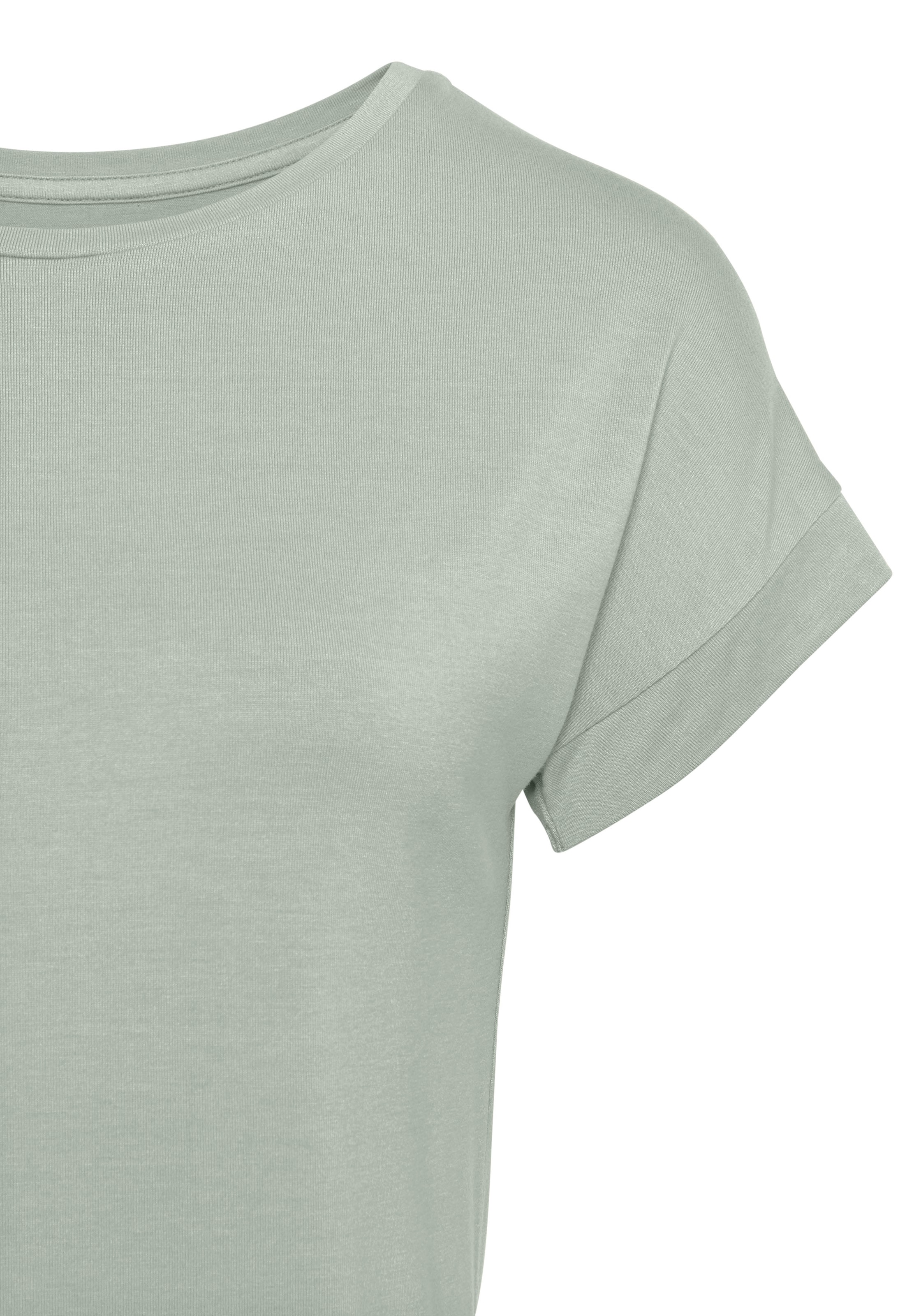 Vivance Kurzarmshirt »mit Gummizug im Bund«, aus weichem Viskose-Stretch
