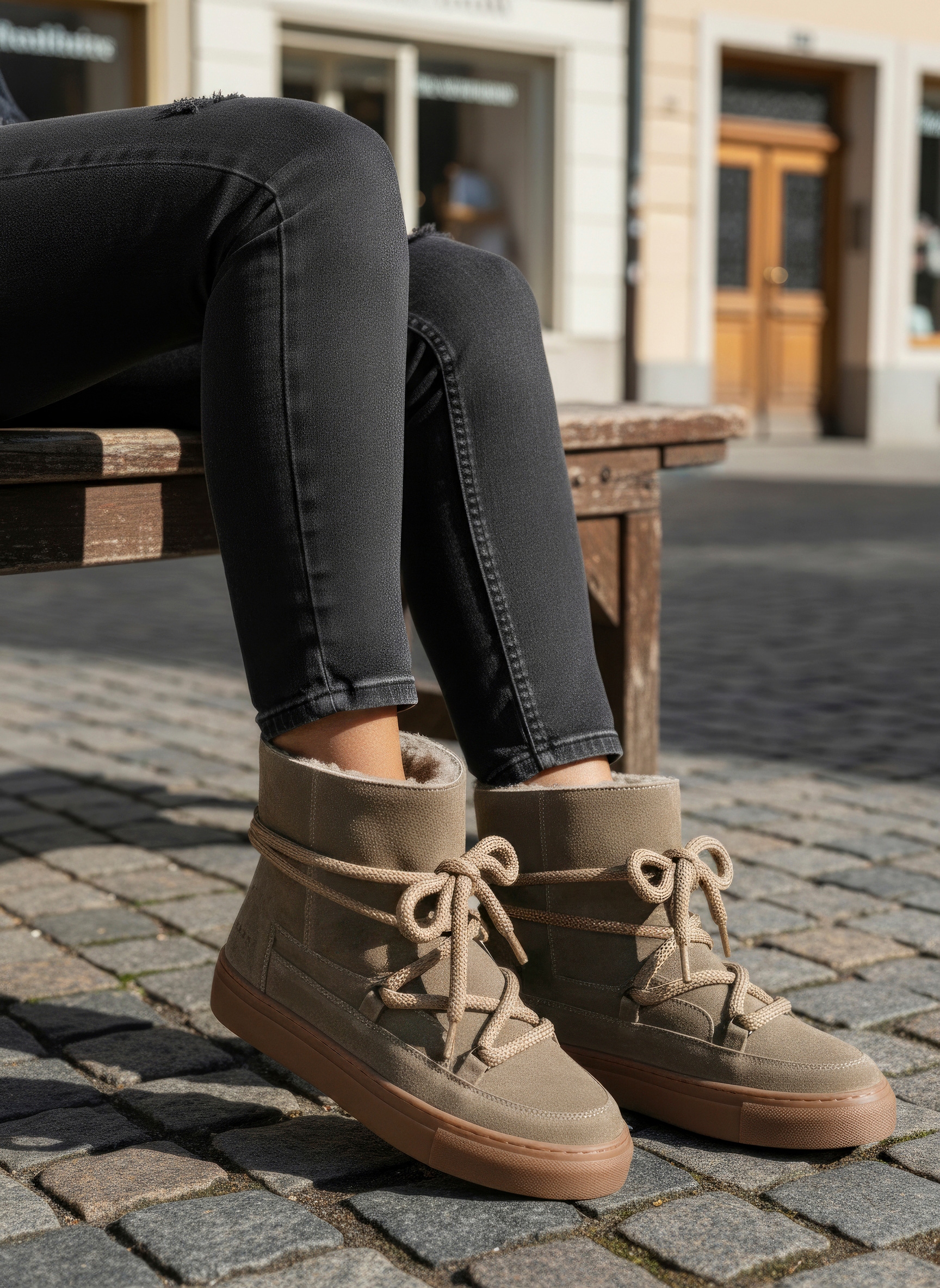 Elbsand Stiefelette »Boots, Winterstiefelette, Winterboots, Stiefel, Lederstiefelette«  Winterstiefel aus Leder mit kuscheligem Lammfell