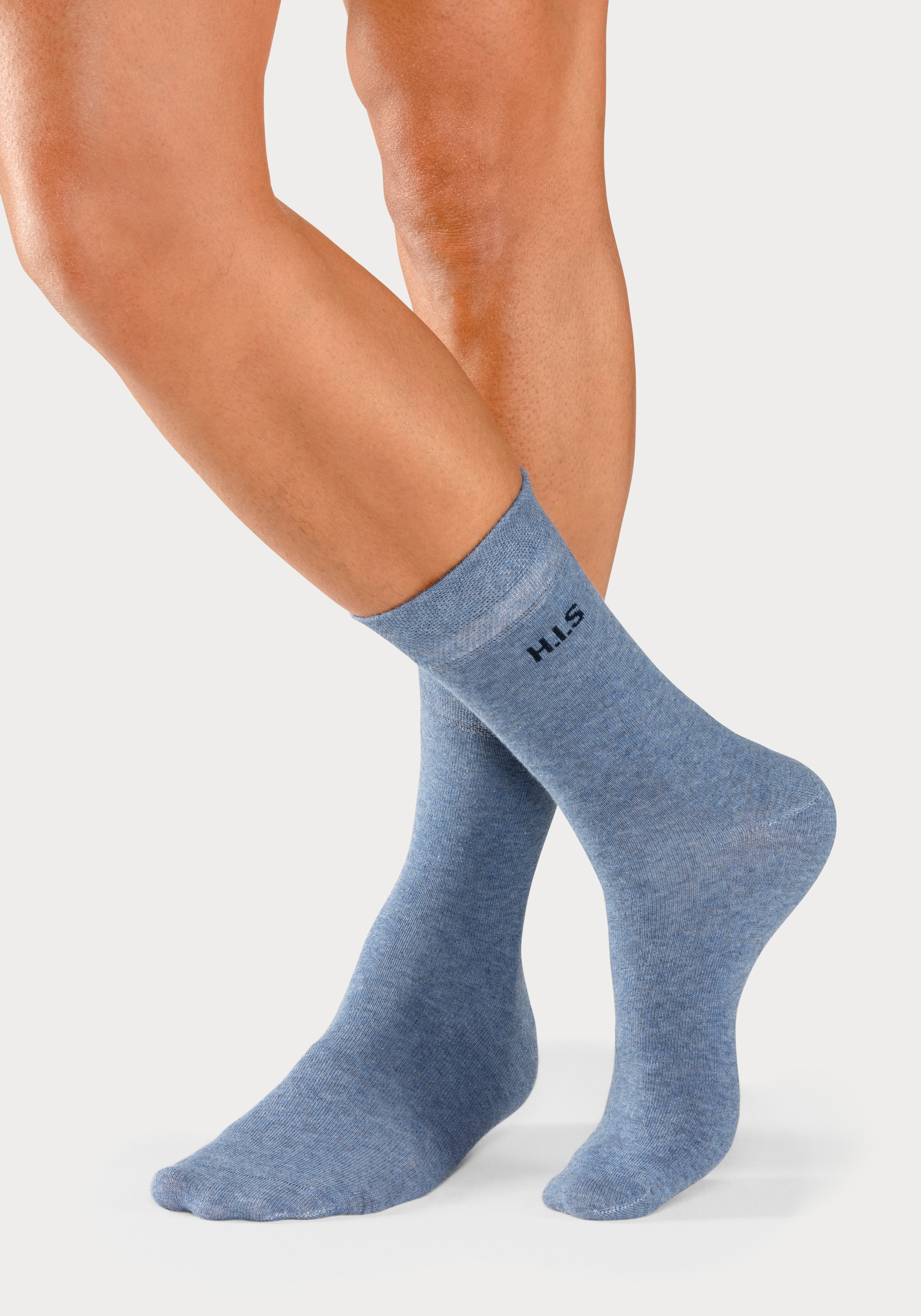 H.I.S Socken, (Packung, 4 Paar), mit druckfreiem Bündchen