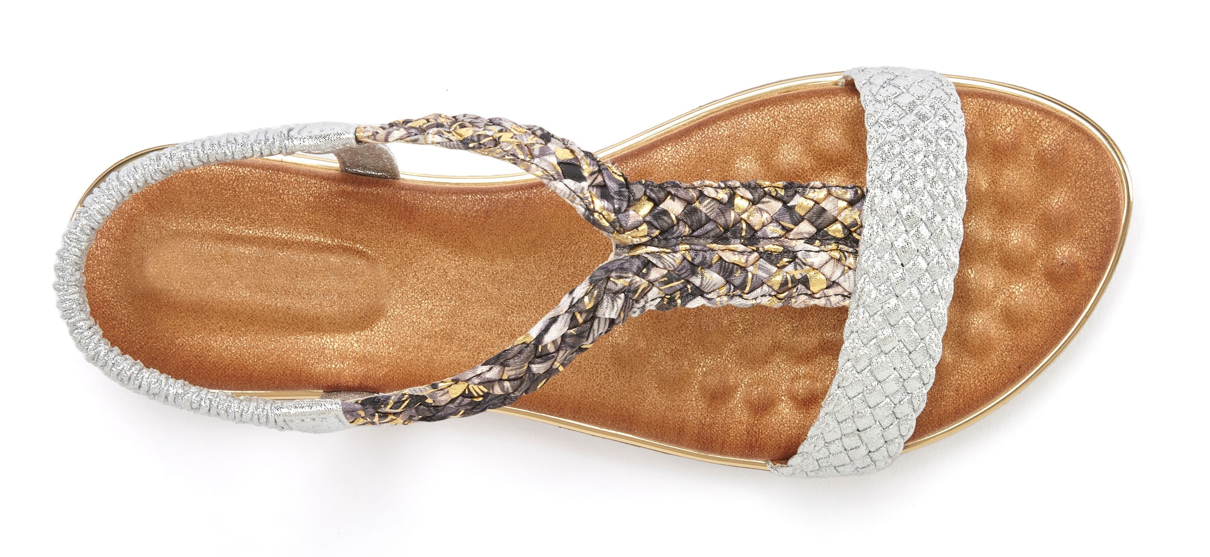 Vivance Sandale »Sommerschuh«, Sandalette, Sommerschuh mit geflochtenen Riemchen und weichem Fußbett