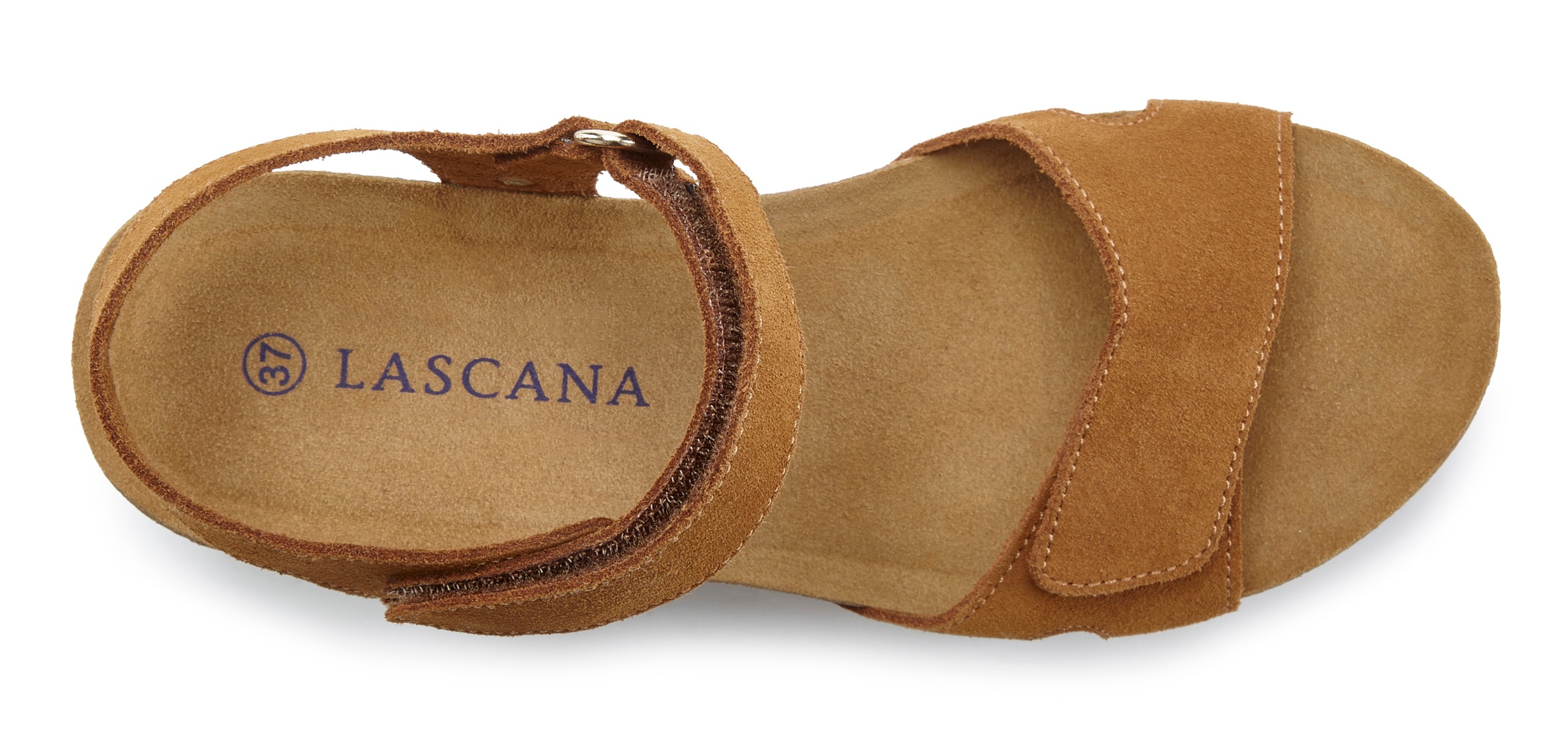 LASCANA Sandalette »Sommerschuh, Sandale, offener Schuh, Keilsandalette,«  aus Leder mit komfortablem Keilabsatz