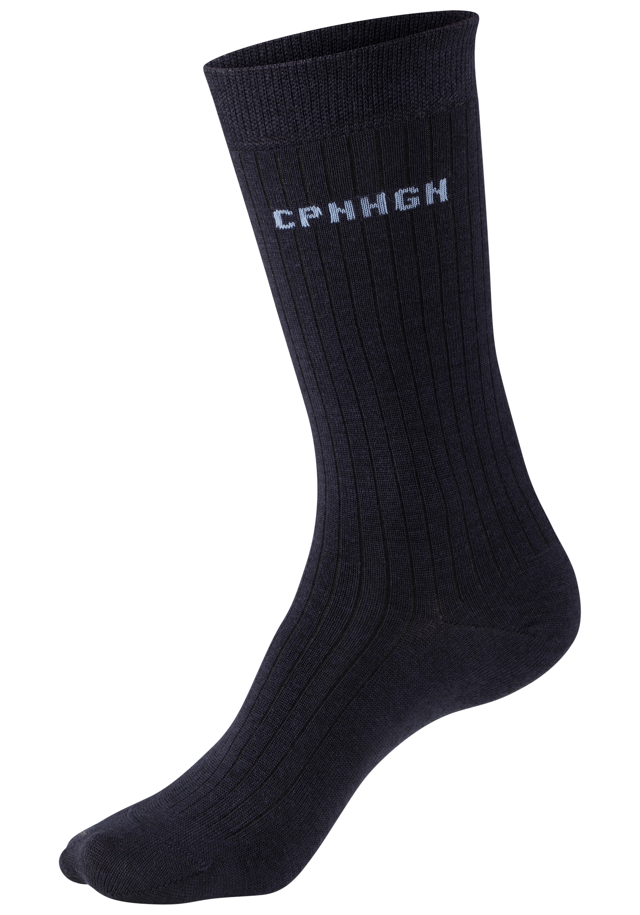 Copenhagen Studios Basicsocken, (Packung, 2 Paar), gerippt, mit wärmender Wolle