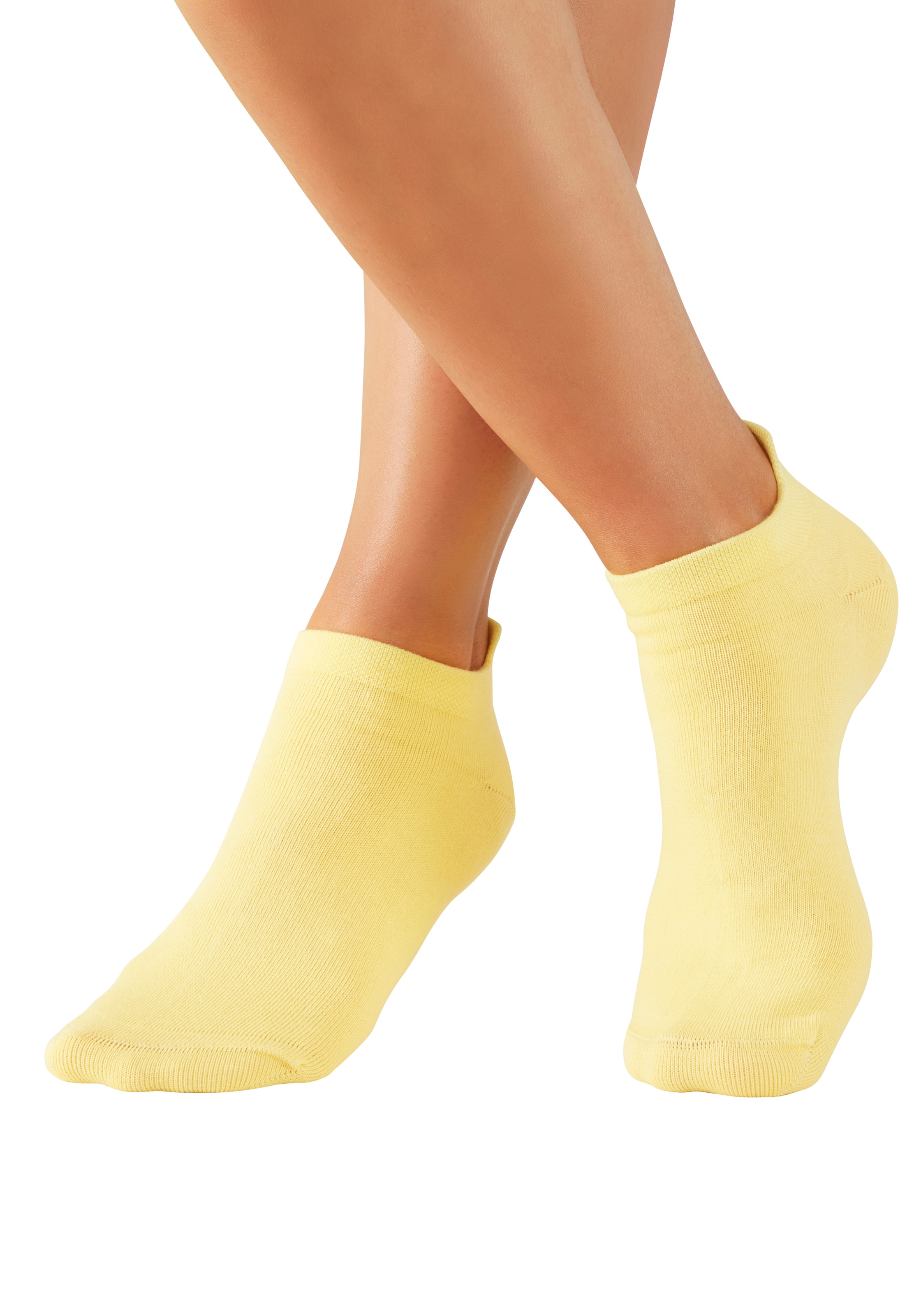 LASCANA Sneakersocken »für Damen mit eingestricktem Markenlogo« Box, Box, 7 Paar tlg. in ansprechender Geschenkbox