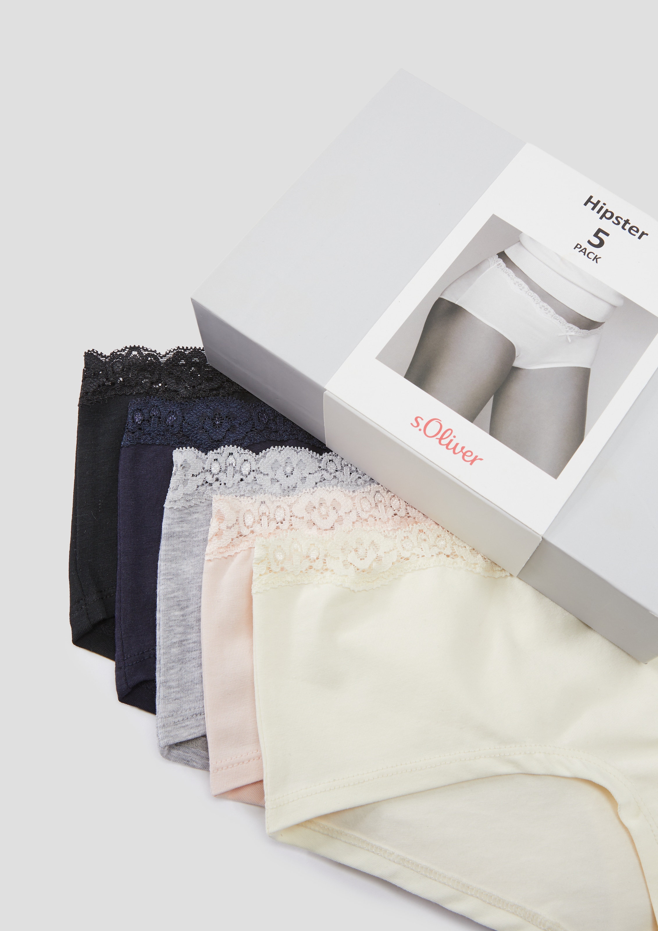 s.Oliver Panty 5er-Pack,  aus elastischer Baumwoll-Qualität, mit Aufbewahrungsbox