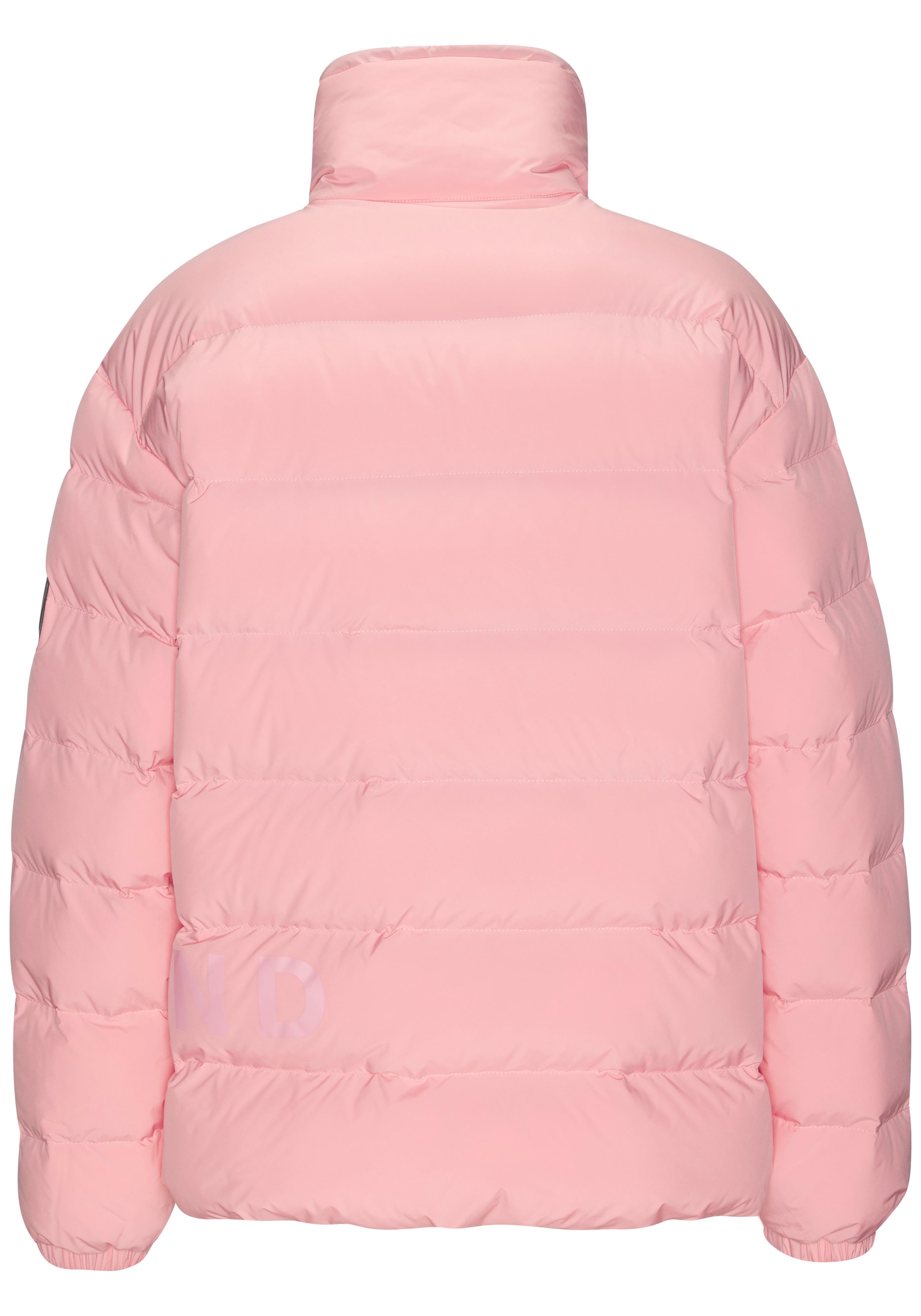 Elbsand Steppjacke mit großem seitlichen Logo-Print