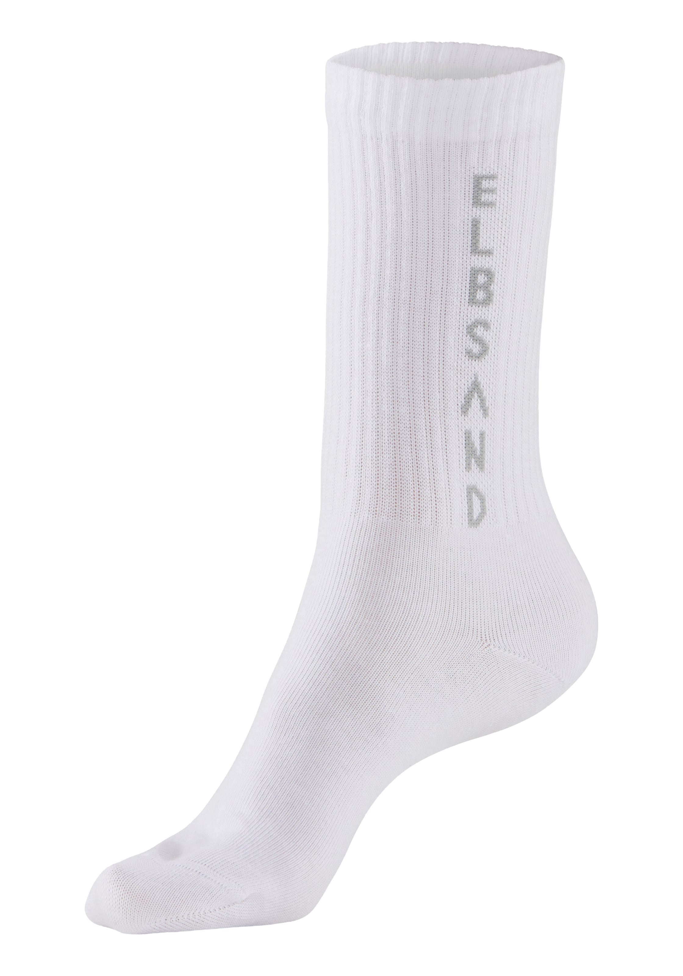 Elbsand Socken, (Packung, 3 Paar), mit eingestricktem Schriftzug