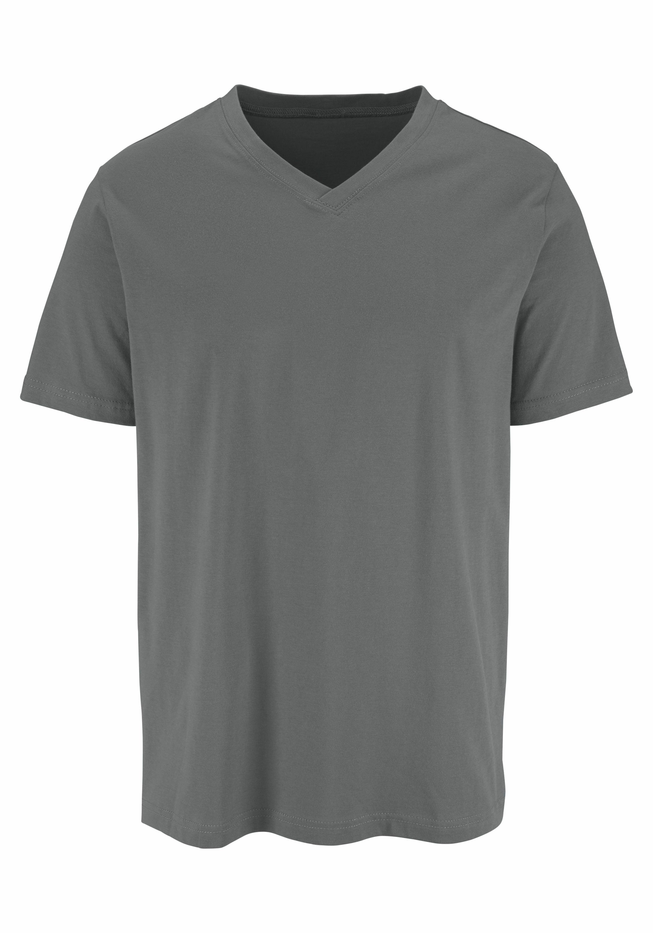 H.I.S T-Shirt, (Packung, 3 tlg.), mit V-Ausschnitt aus Baumwolle, Unterhemd, T-Shirt