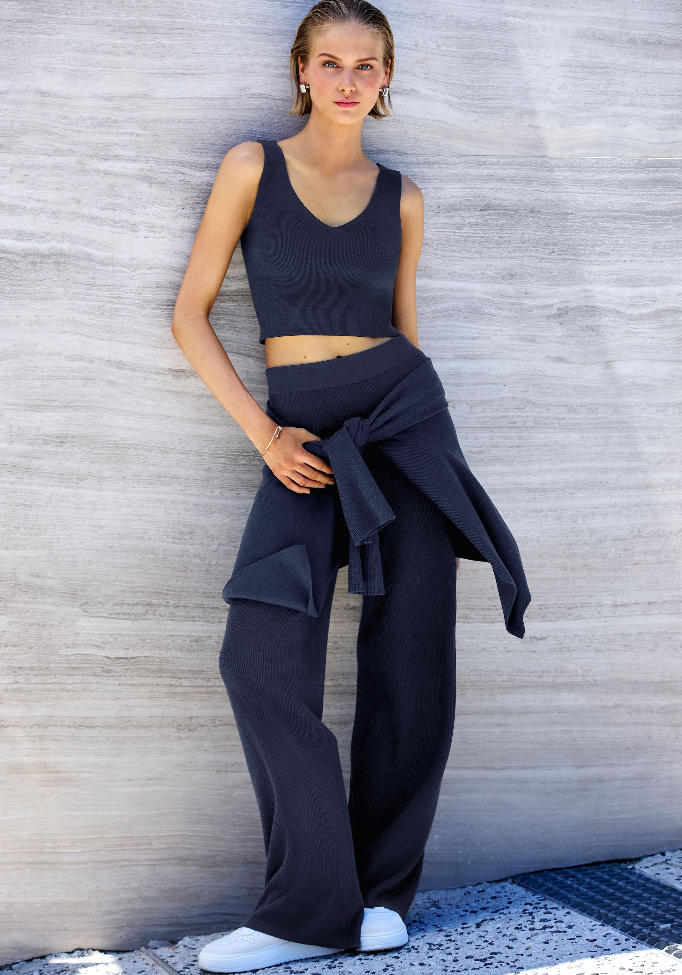 Copenhagen Studios Strickhose  aus hochwertigem Rippstrick, Loungewear