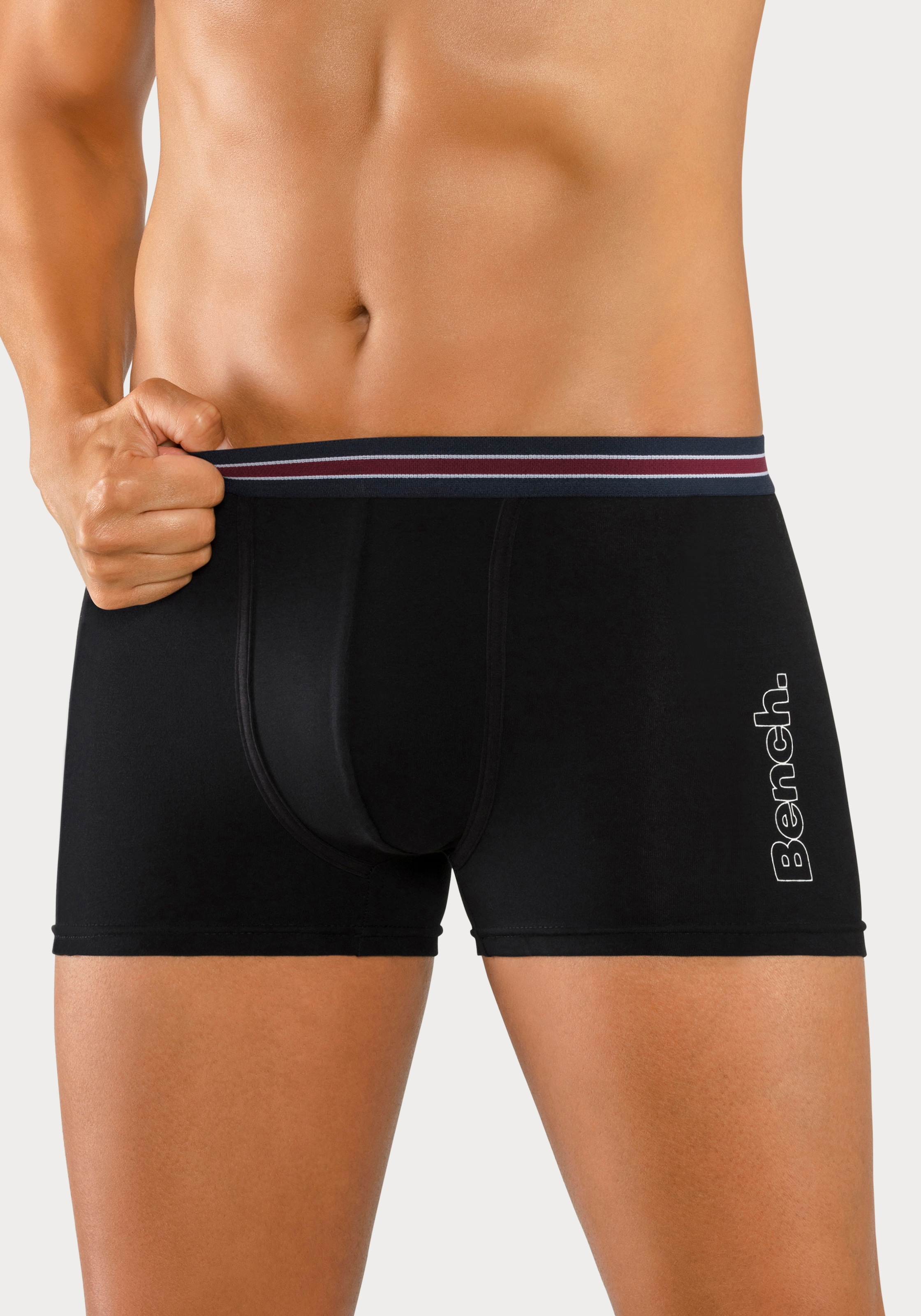 Bench. Boxer »Boxershorts für Herren«, (Packung, 4 St.), Unterhosen mit seitlichem Logo Druck