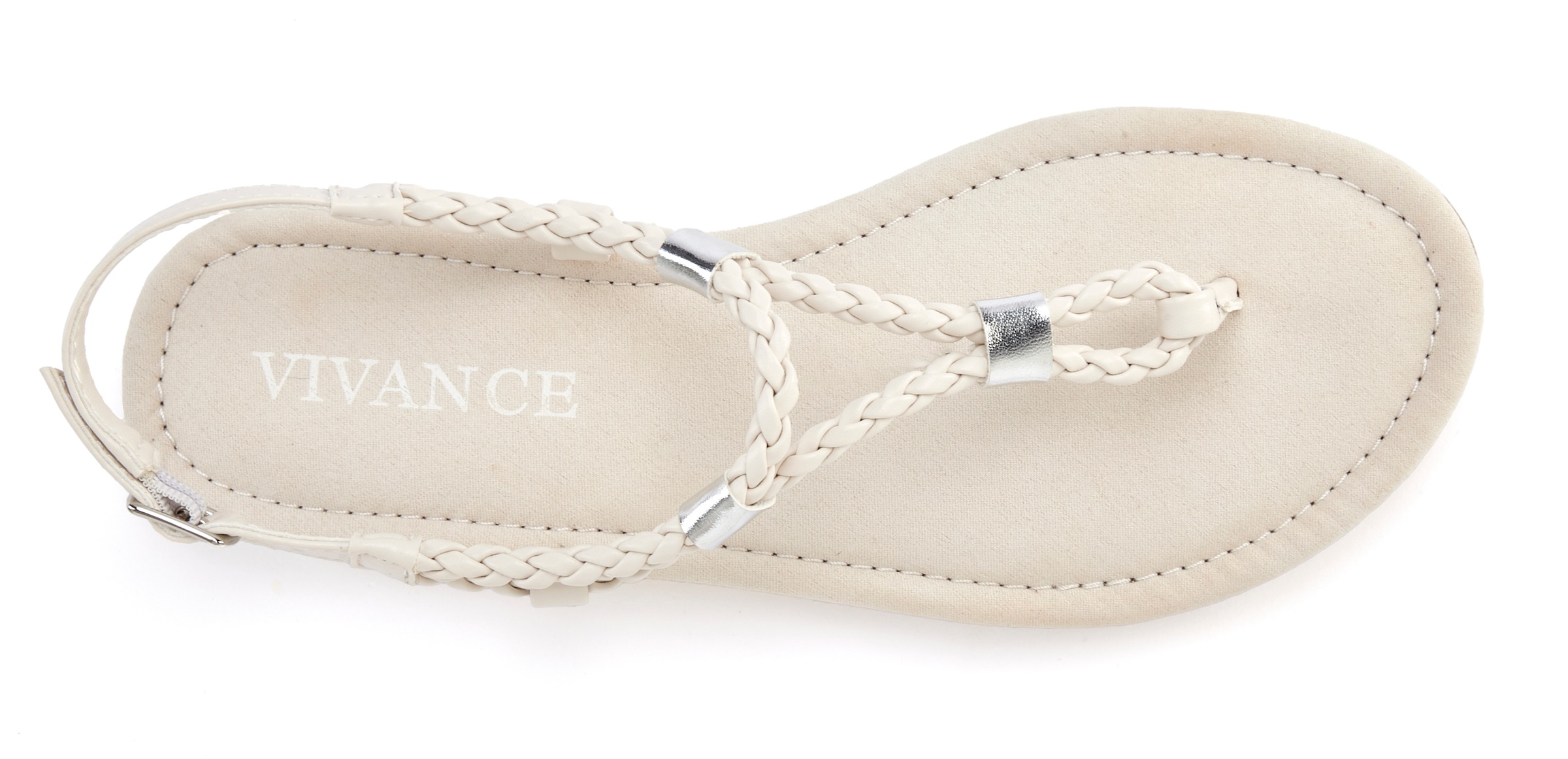 Vivance Sandale »Sommerschuh«, Zehentrenner, Sommerschuh, Sandalette mit raffinierten Riemchen