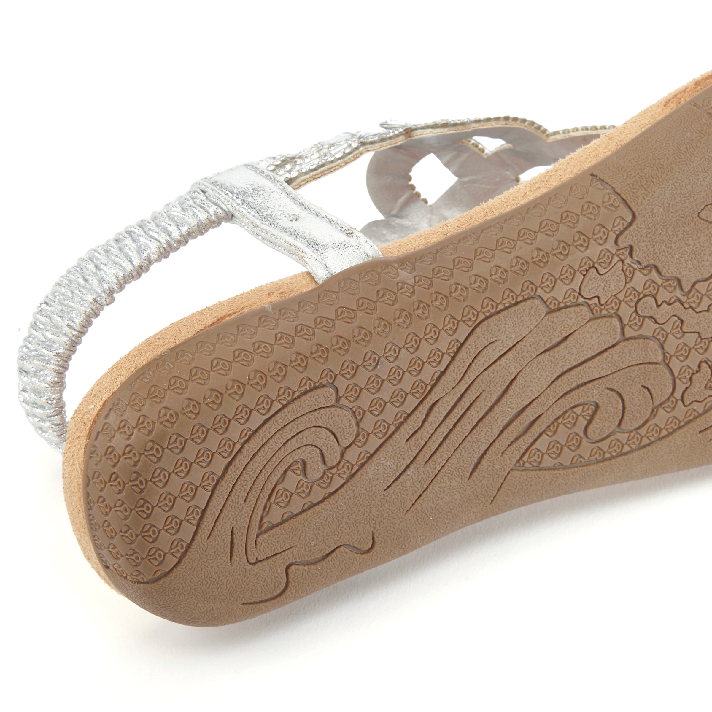 Vivance Sandale »Sommerschuh«, Sandalette, Sommerschuh mit elastischen Riemen & Glitzersteinen VEGAN