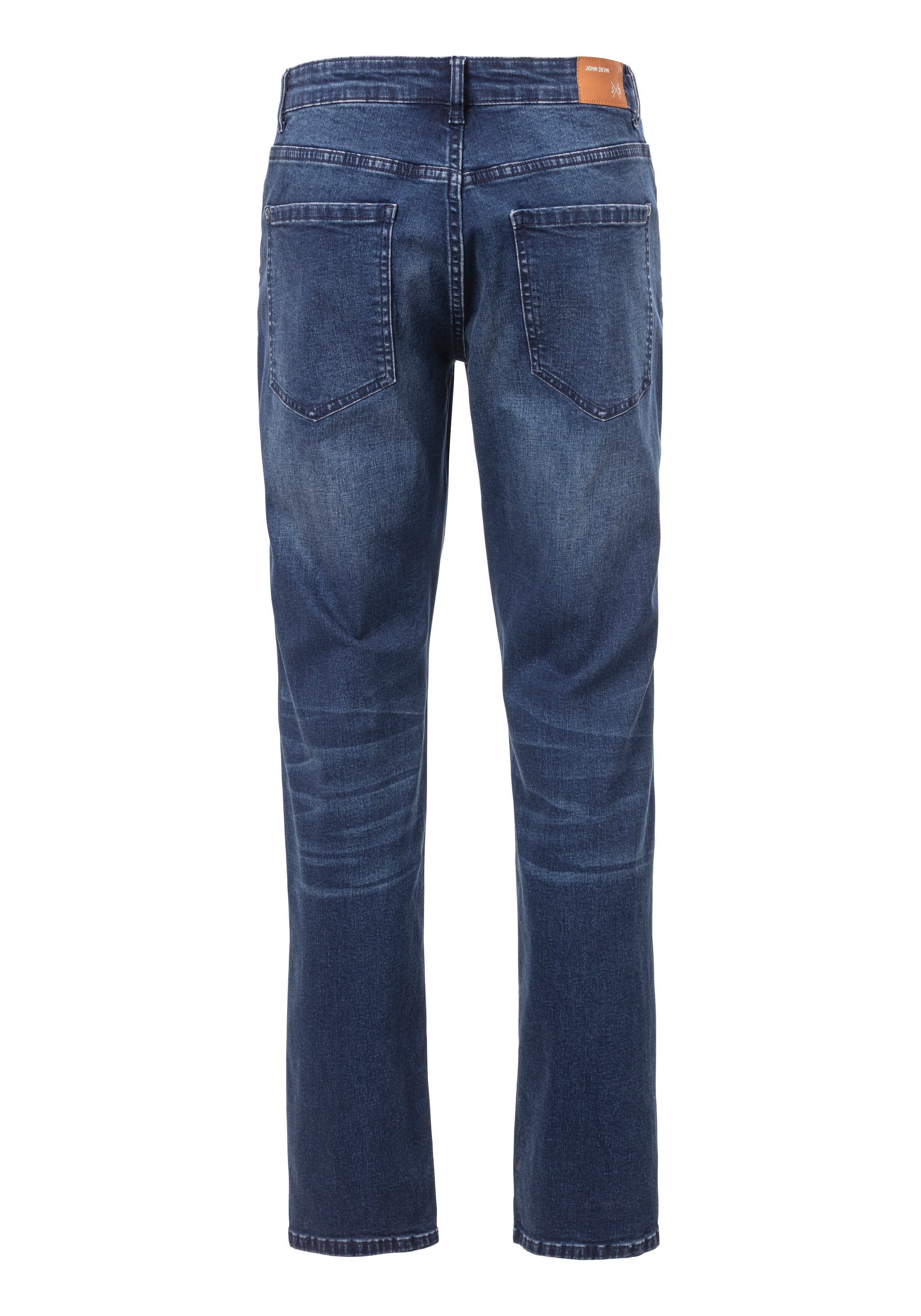 John Devin 5-Pocket-Jeans »Straight-fit Jeans«, aus elastischer Denim-Qualität
