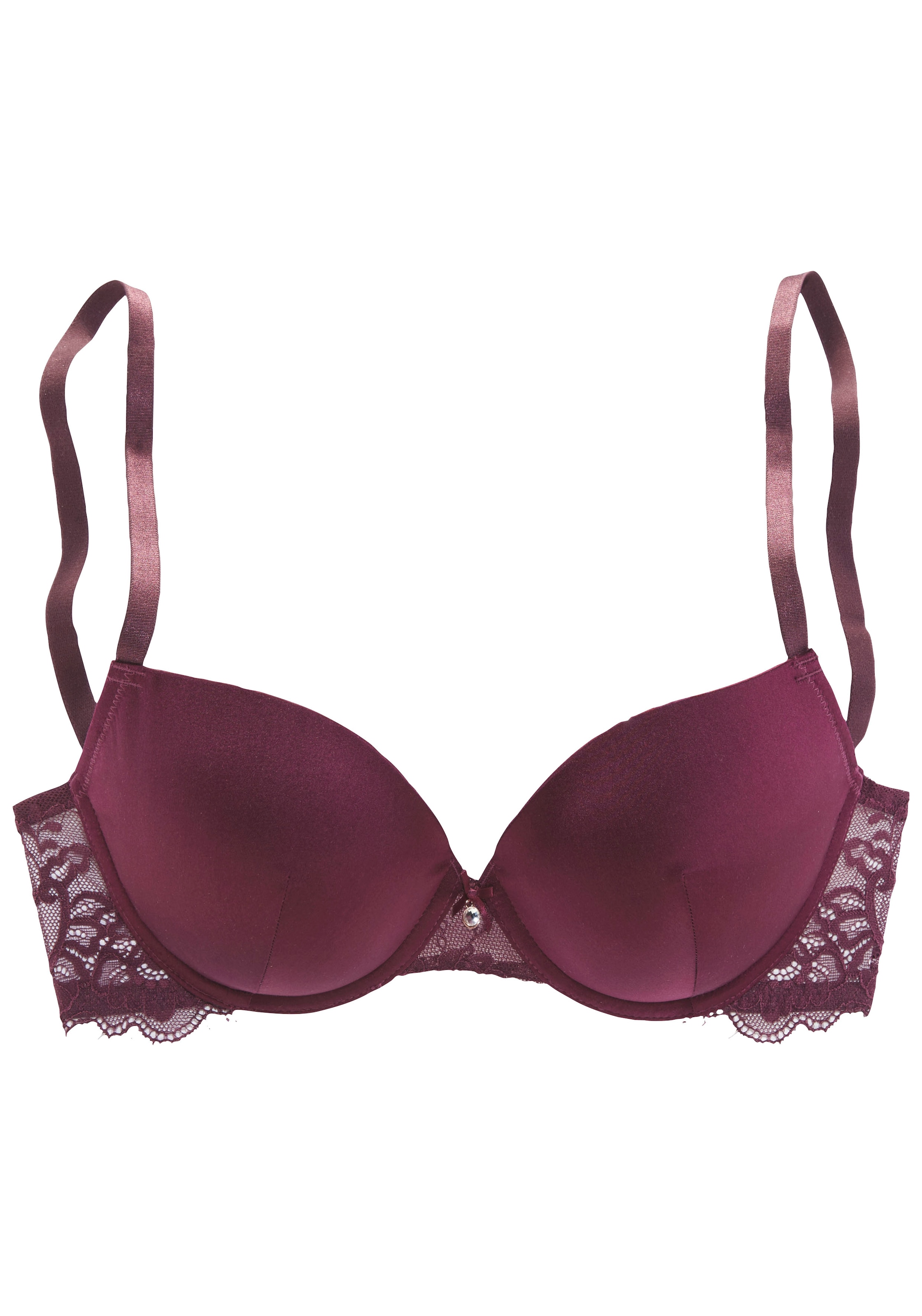 LASCANA Push-up-BH »Alana« mit hohem Seidenanteil und edler Spitze, Dessous
