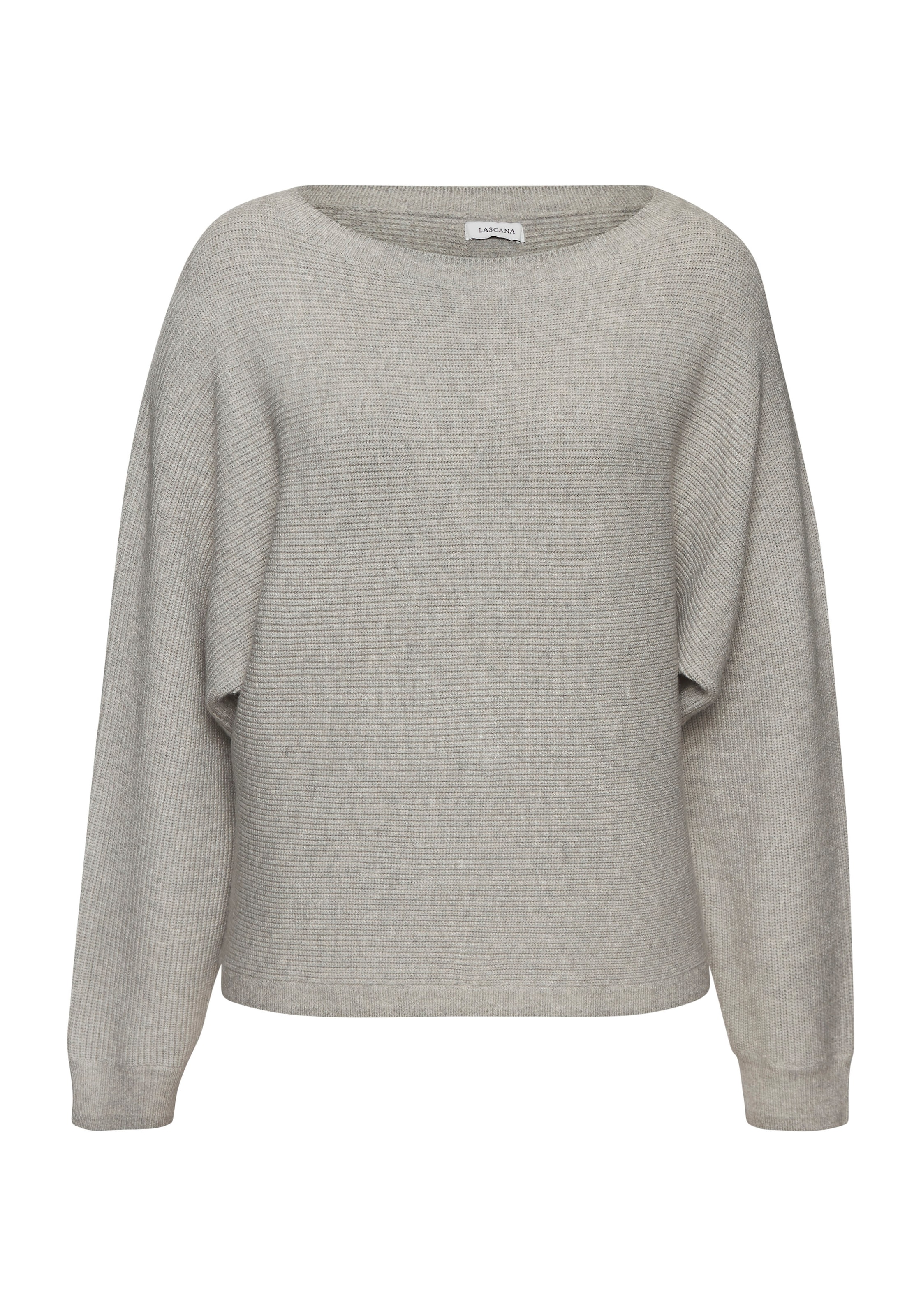 LASCANA Rundhalspullover, mit Zierknöpfen hinten, lockerer Strickpullover