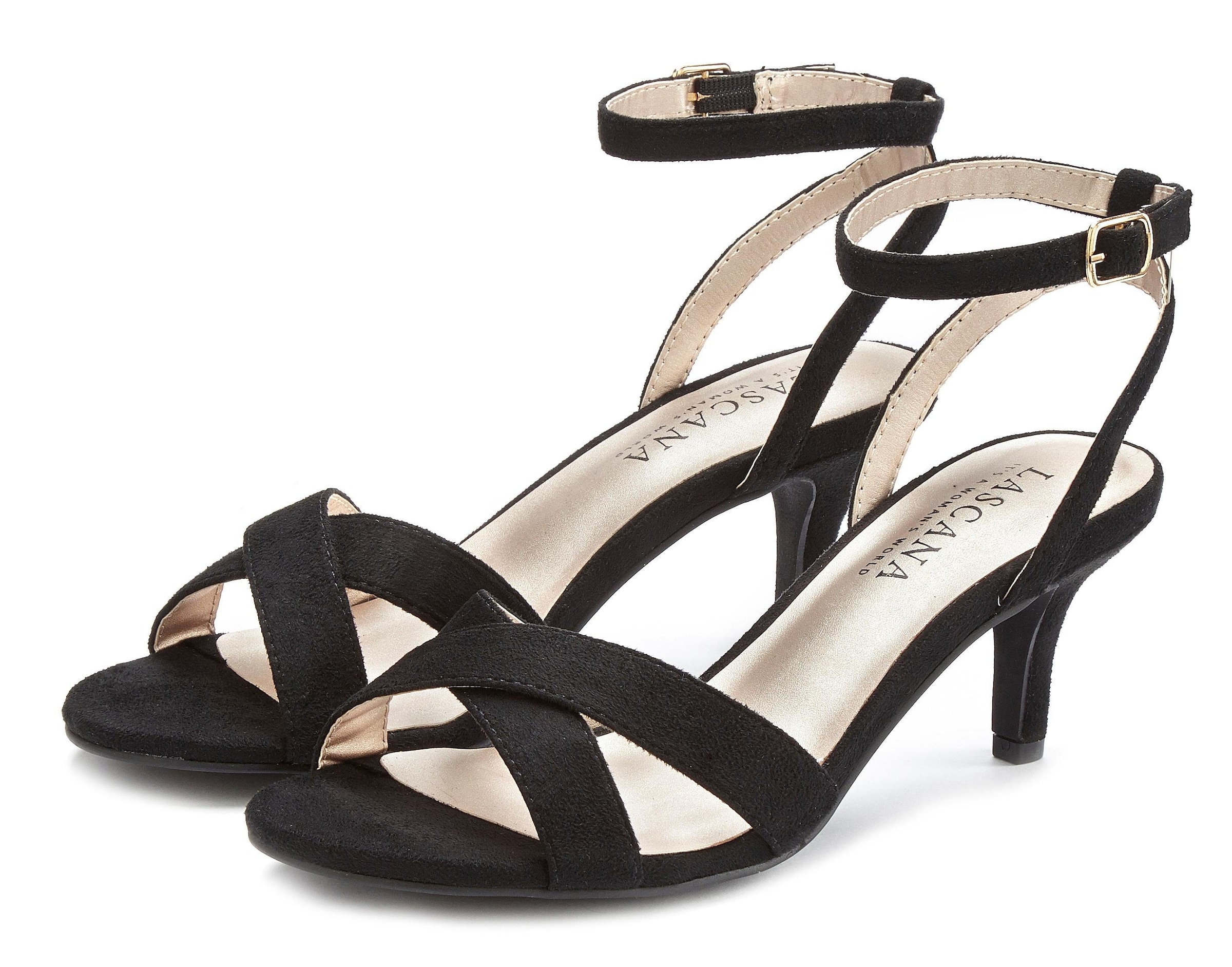 LASCANA Sandalette »Sommerschuh«, High-Heel-Sandalette, Riemchensandalette, Sommerschuh VEGAN