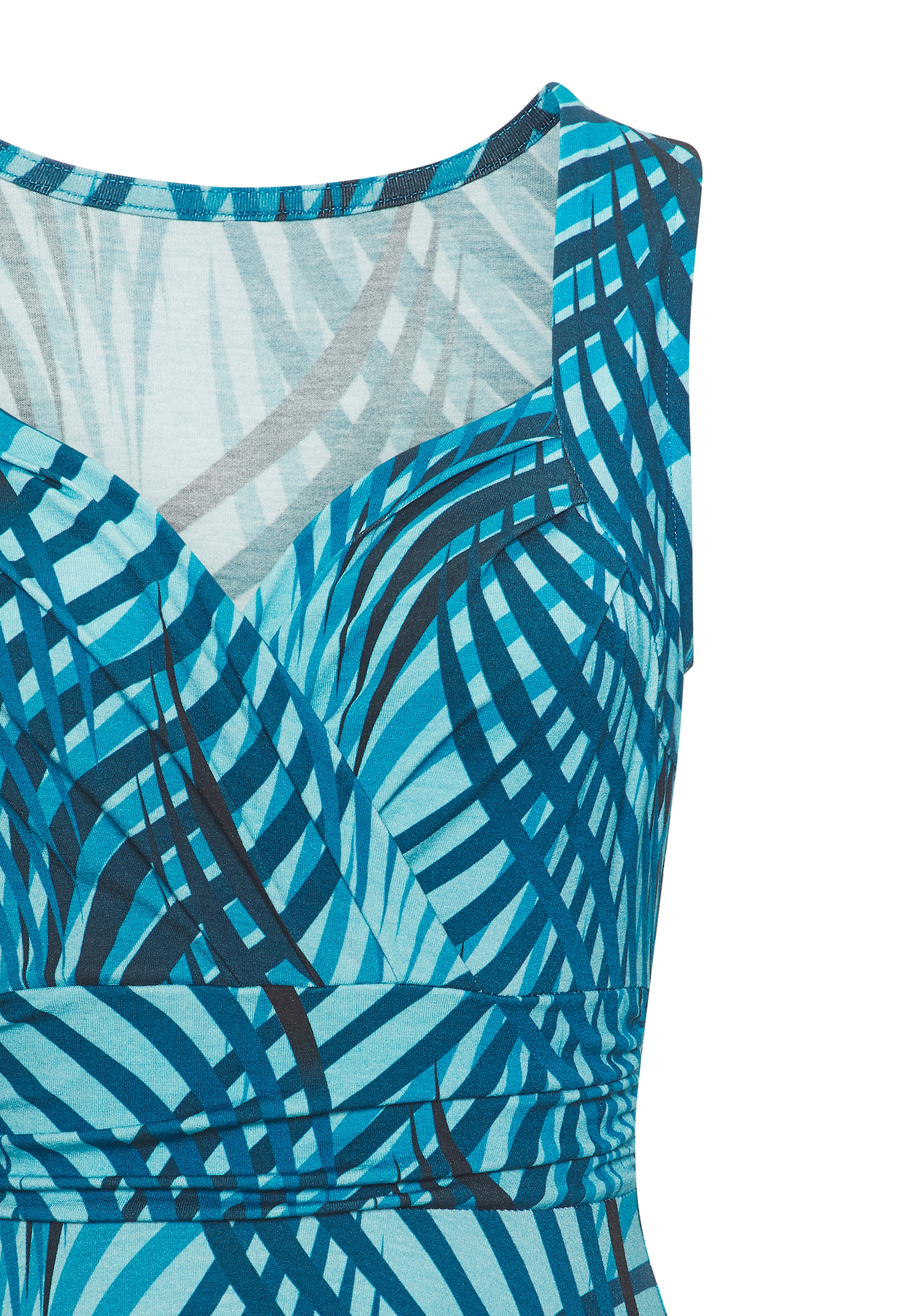 Vivance Jerseykleid mit Alloverdruck in Wickeloptik, Sommerkleid, Strandkleid, casual-chic