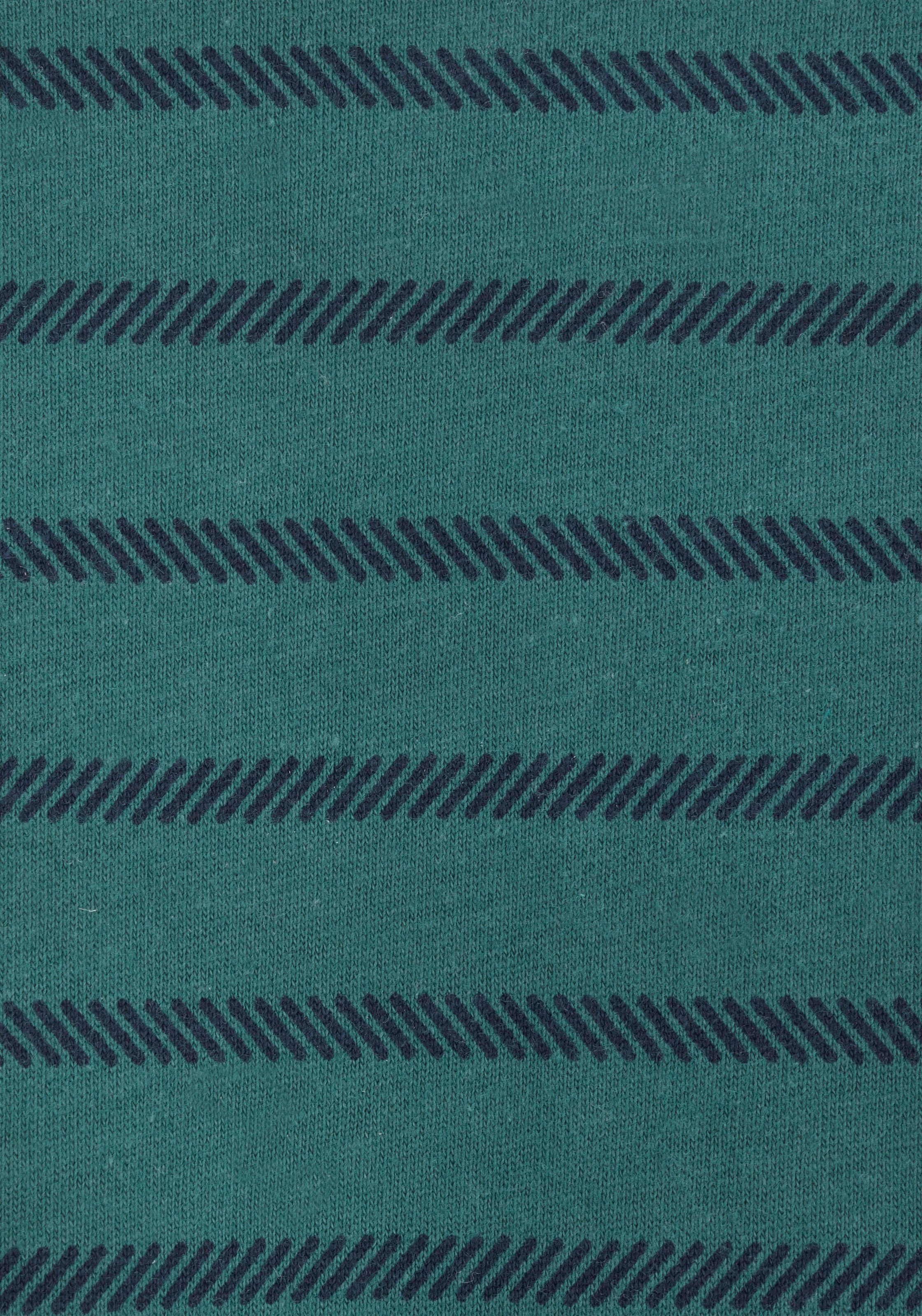 le jogger® Pyjama 1 Stück, 2 Stk. tlg., Schlafanzug mit zweifarbig gestreiftem Oberteil