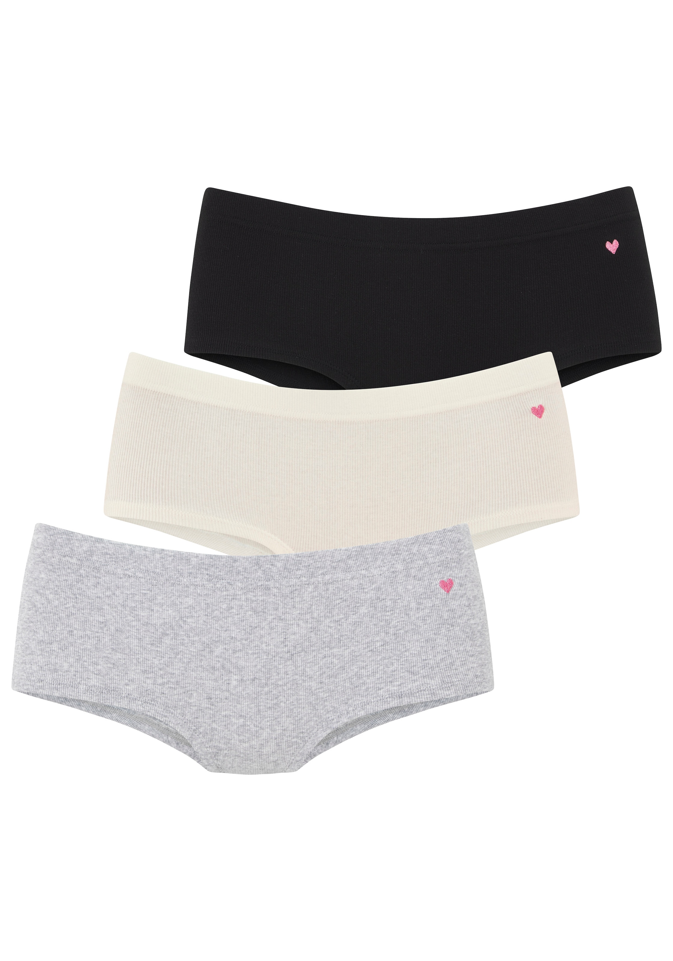 LASCANA Hüftpanty in elastischer Rippen-Qualität