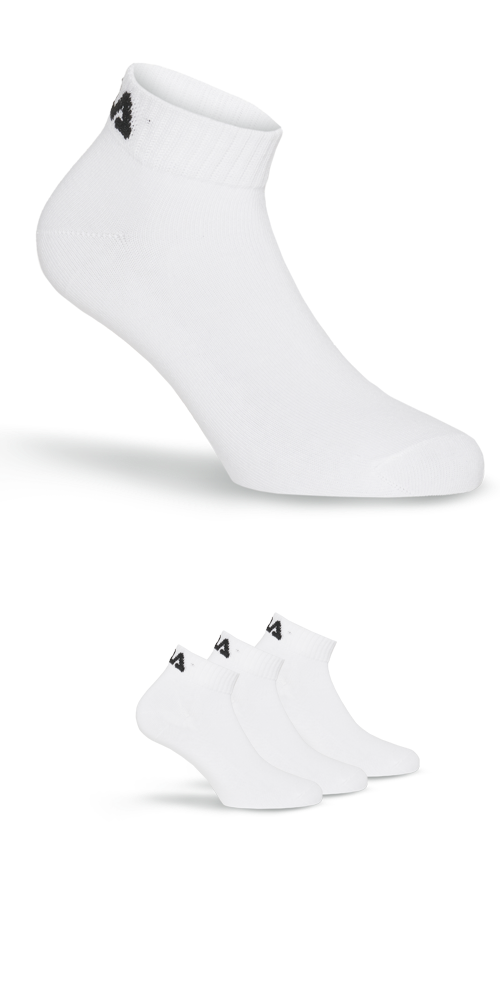 Fila Kurzsocken »UNISEX INVISIBLE PLAIN SOCKS« 3 Paar tlg. mit Logostickerei