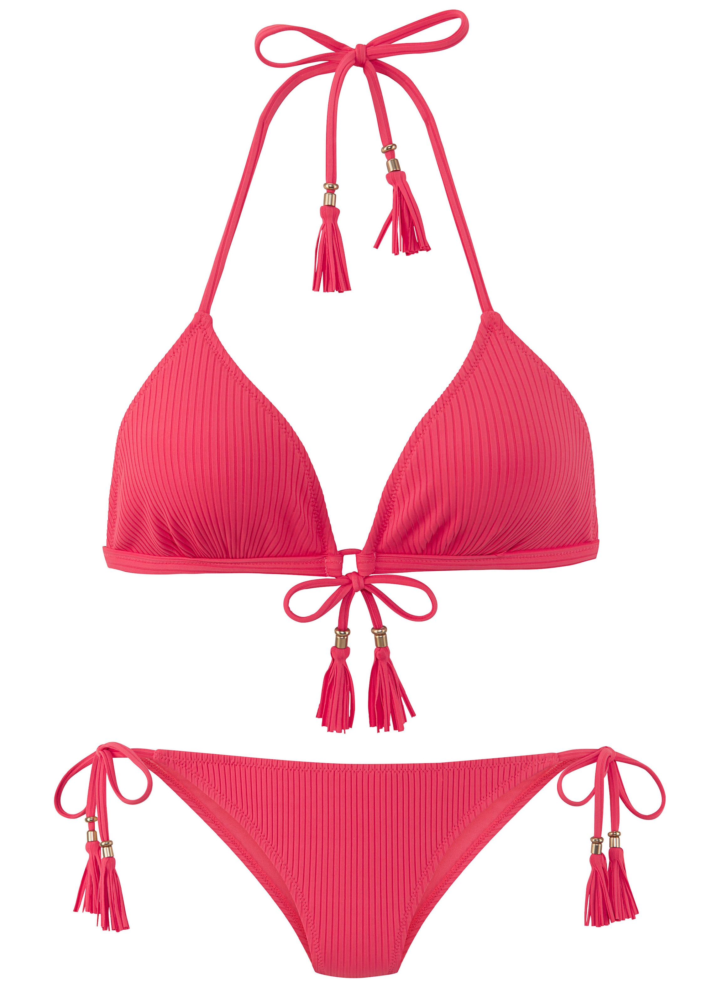 Elbsand Triangel-Bikini, aus trendiger Rippware