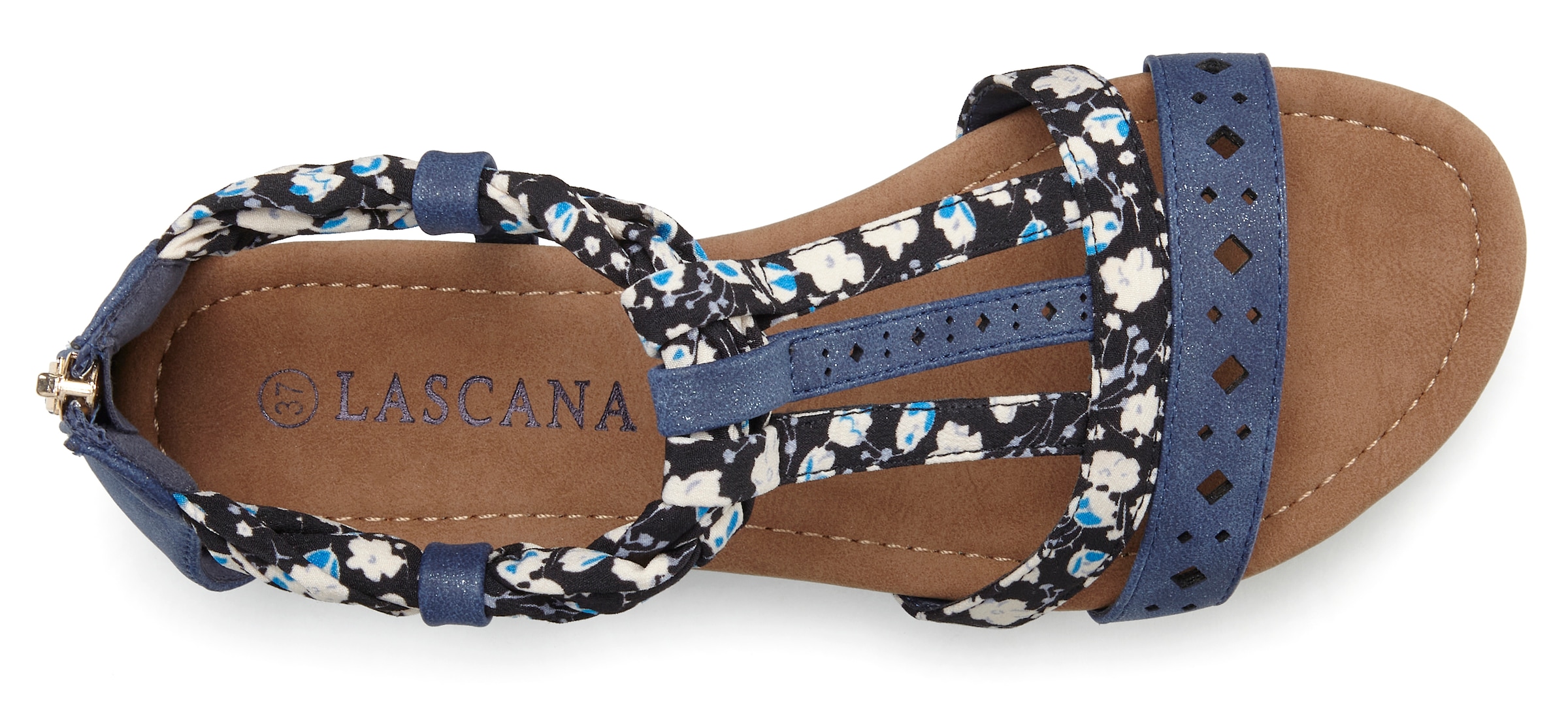 LASCANA Sandale »Sommerschuh«, Sandalette, Sommerschuh mit Riemchen im Festival-Look VEGAN