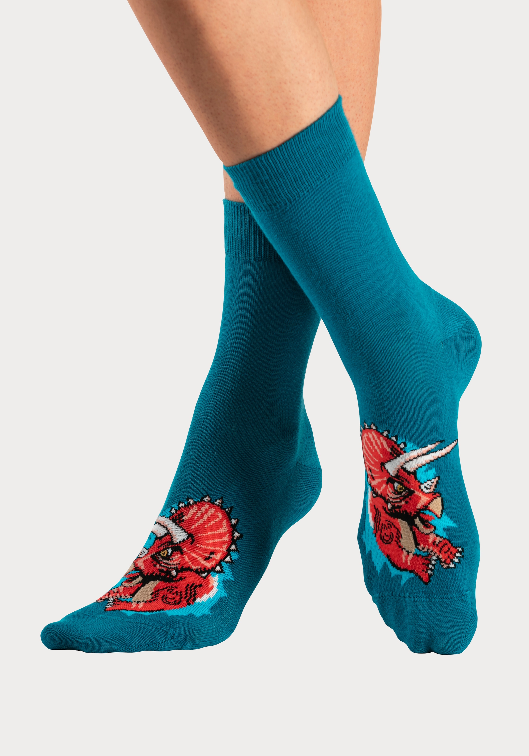 H.I.S Socken »Kinder und Jugendliche Motivsocken« Packung, 5 Stk. tlg. mit Dinosauriermotiven