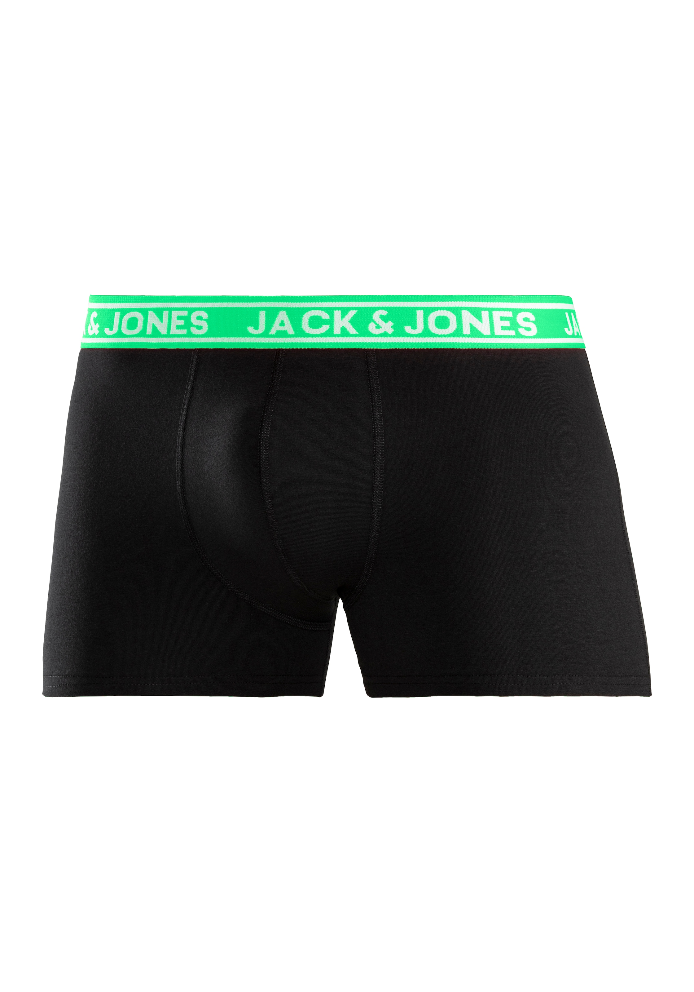 Jack & Jones Trunk »JACCRISP im 6er Pack mit Logobund und Stretchkomfort« Packung, 6 Stk. unifarben mit Farbeinsatz, modisch, eng anliegend, Baumwollmischung