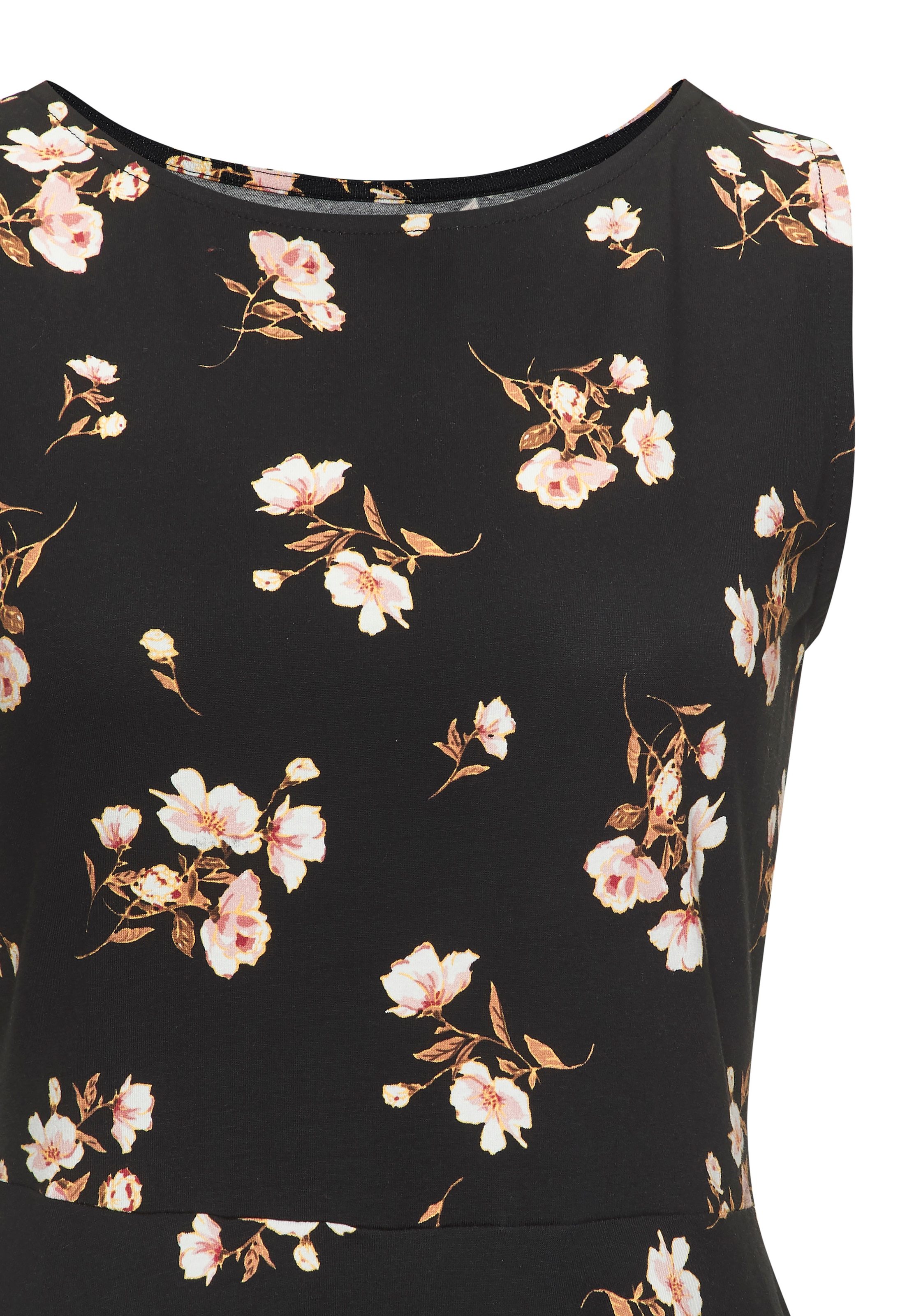 Vivance Strandkleid mit Blumenprint, Minikleid, Sommerkleid aus Baumwolle