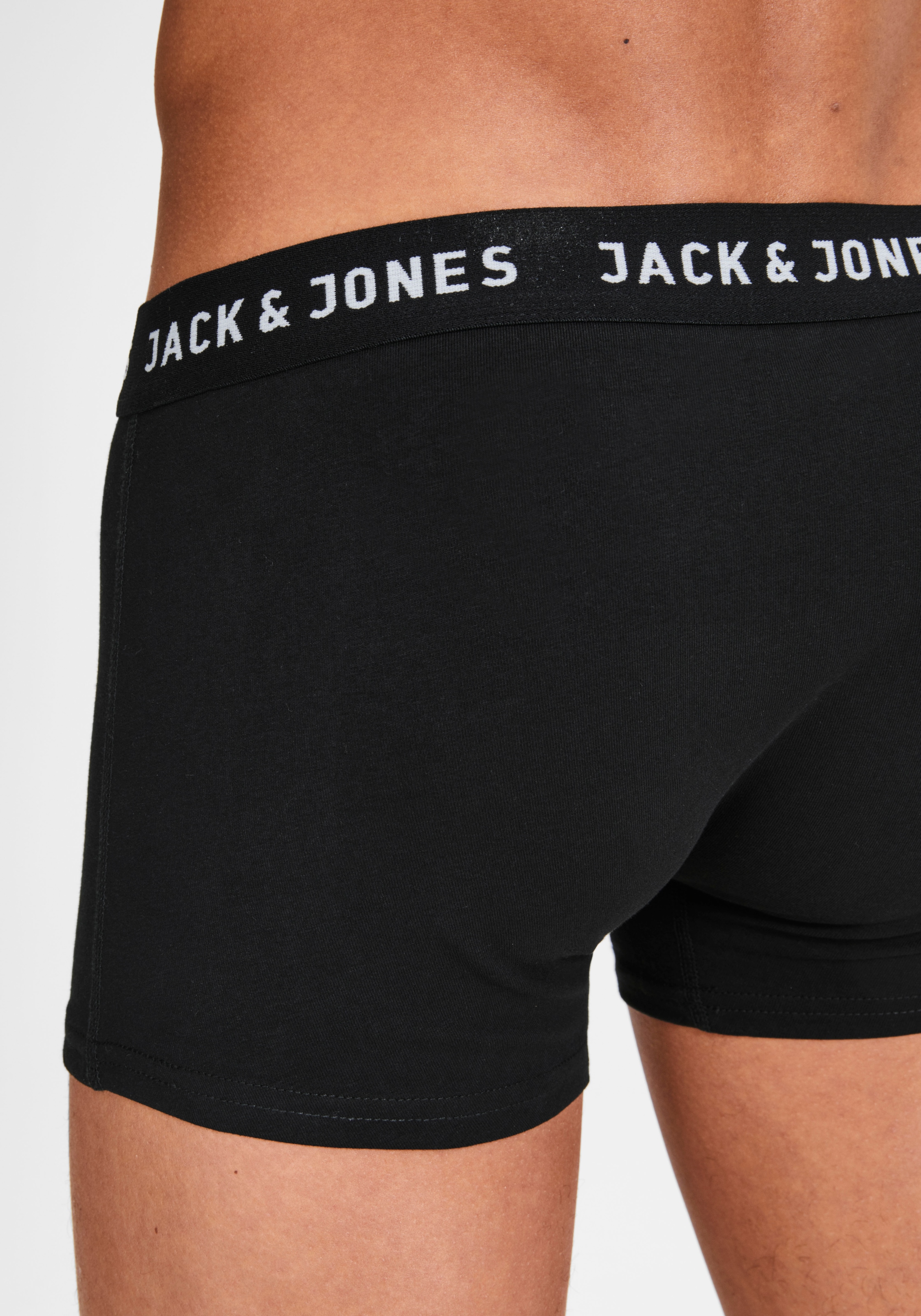 Jack & Jones Boxer »JACHUEY im Fünferpack mit toniger Naht und elastischem Bund«, 5 Stk. unifarben, modisch, eng anliegend, Baumwollmischung