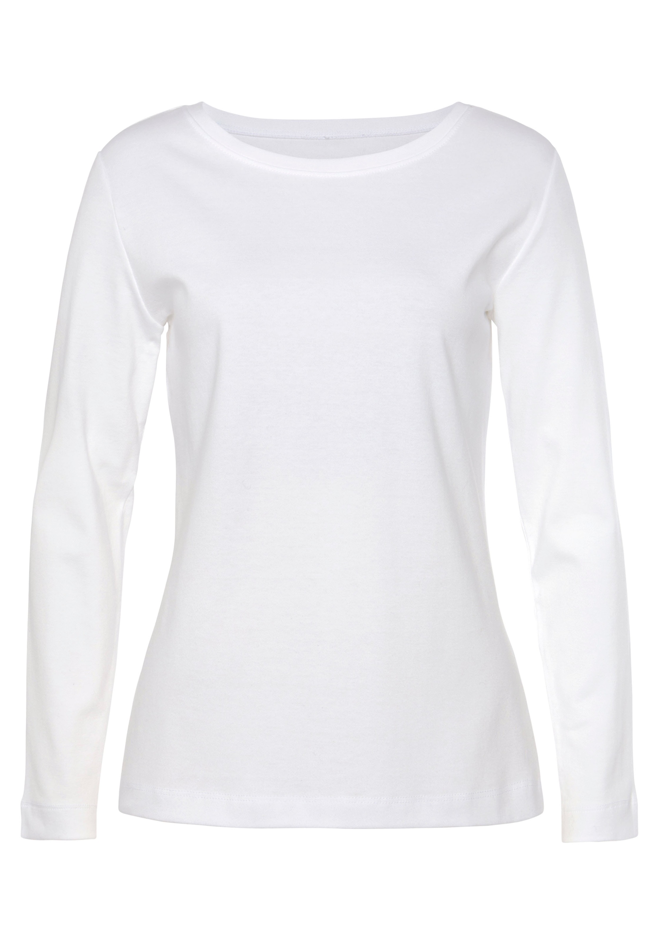 Vivance Langarmshirt »aus reiner Baumwolle«, (2er-Pack), aus leicht wärmender Interlock-Qualität