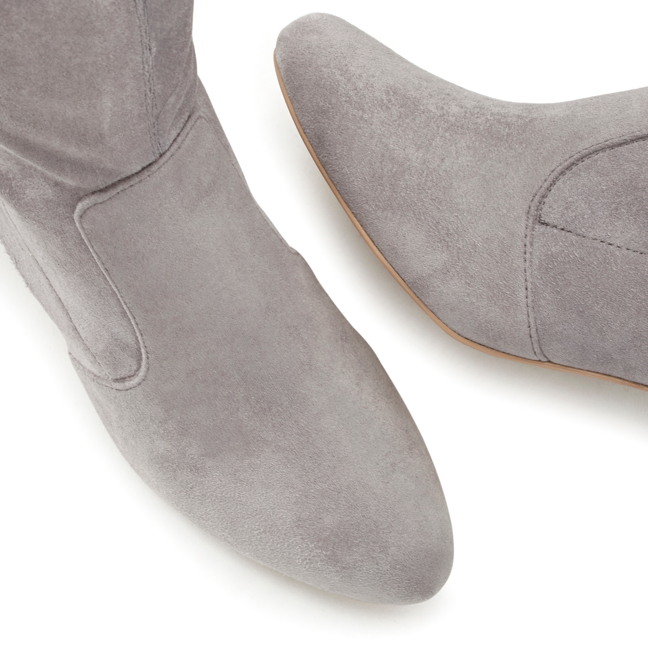 LASCANA Schlupfstiefel, Schlupfboots, Slouchy Boots, Slip-On, Stretch & Blockabsatz