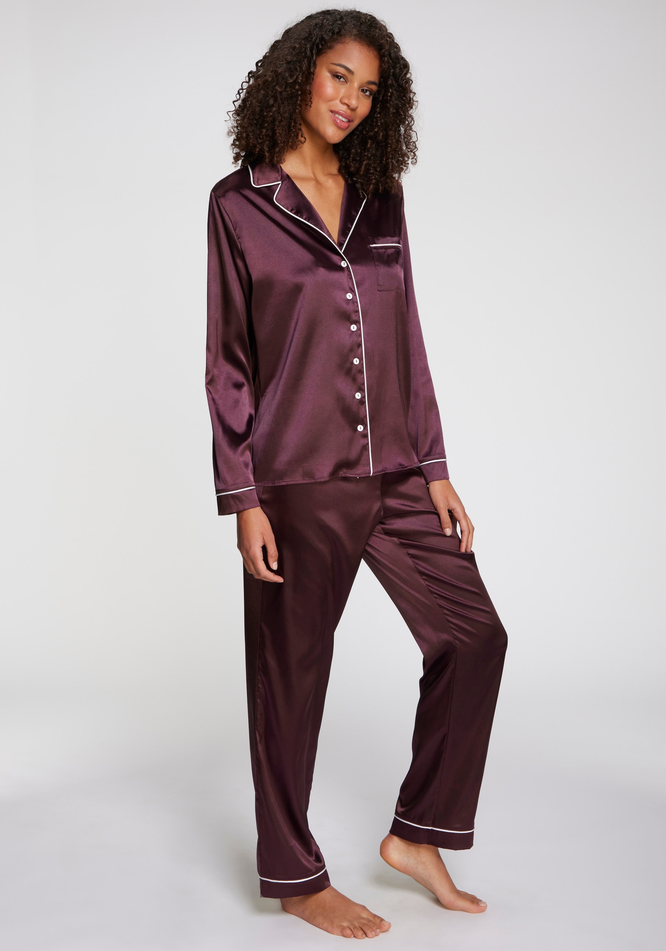 s.Oliver Pyjama 3 Stk. Mit schöner Schlafmaske