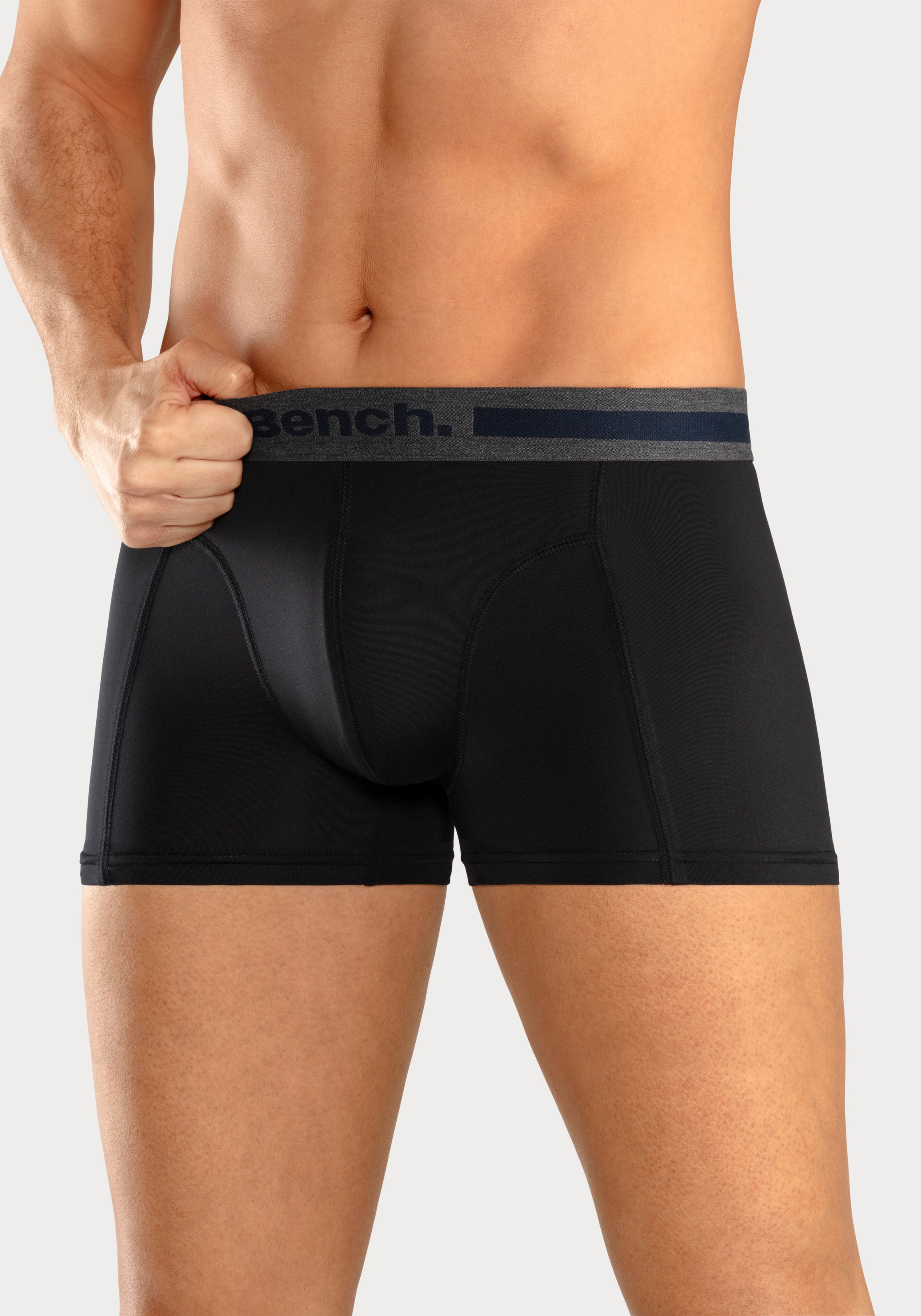 Bench. Boxer »Boxershorts für Herren«, (Packung, 4 St.), Unterhosen mit Overlock-Nähten vorn