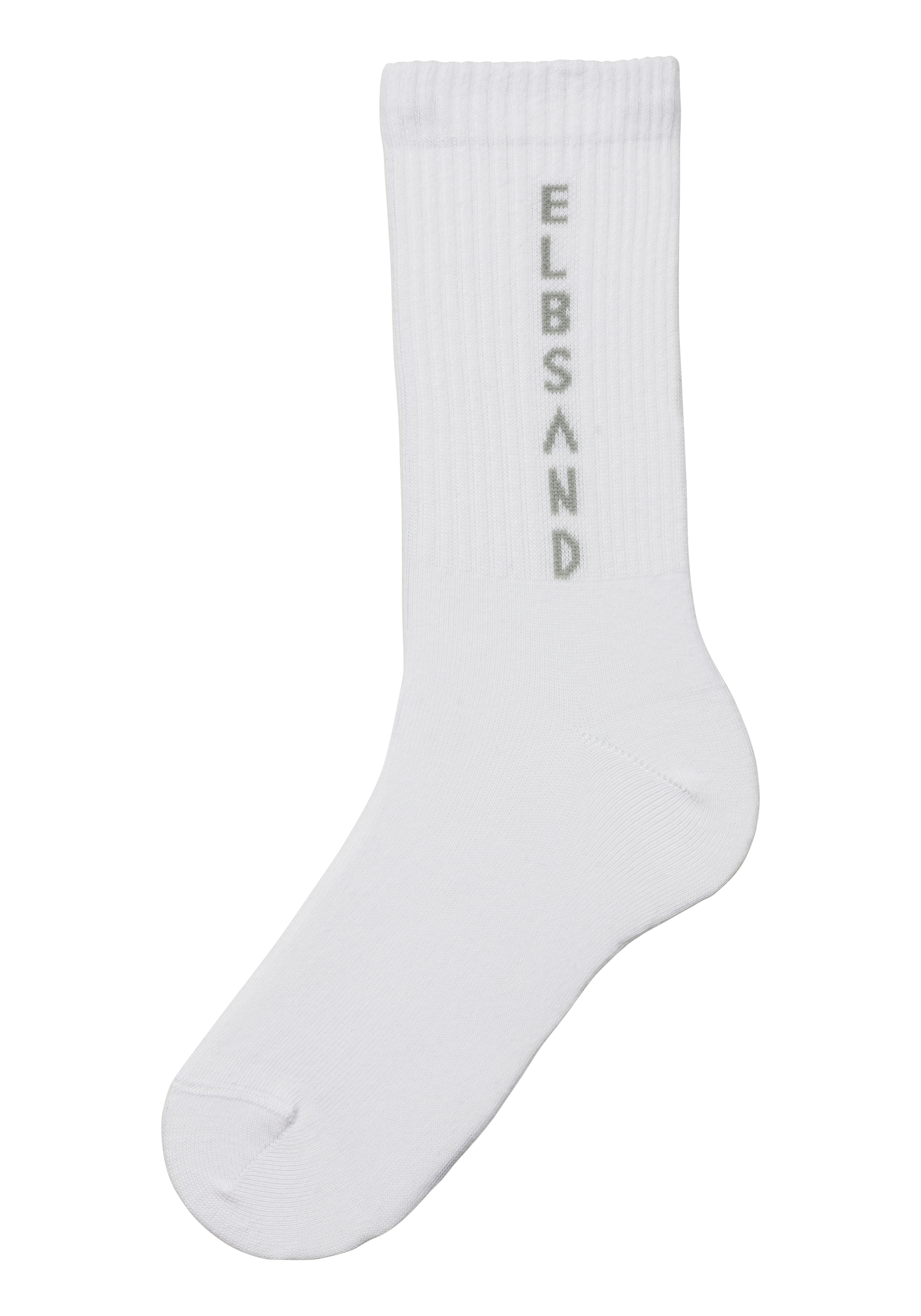 Elbsand Socken, (Packung, 3 Paar), mit eingestricktem Schriftzug