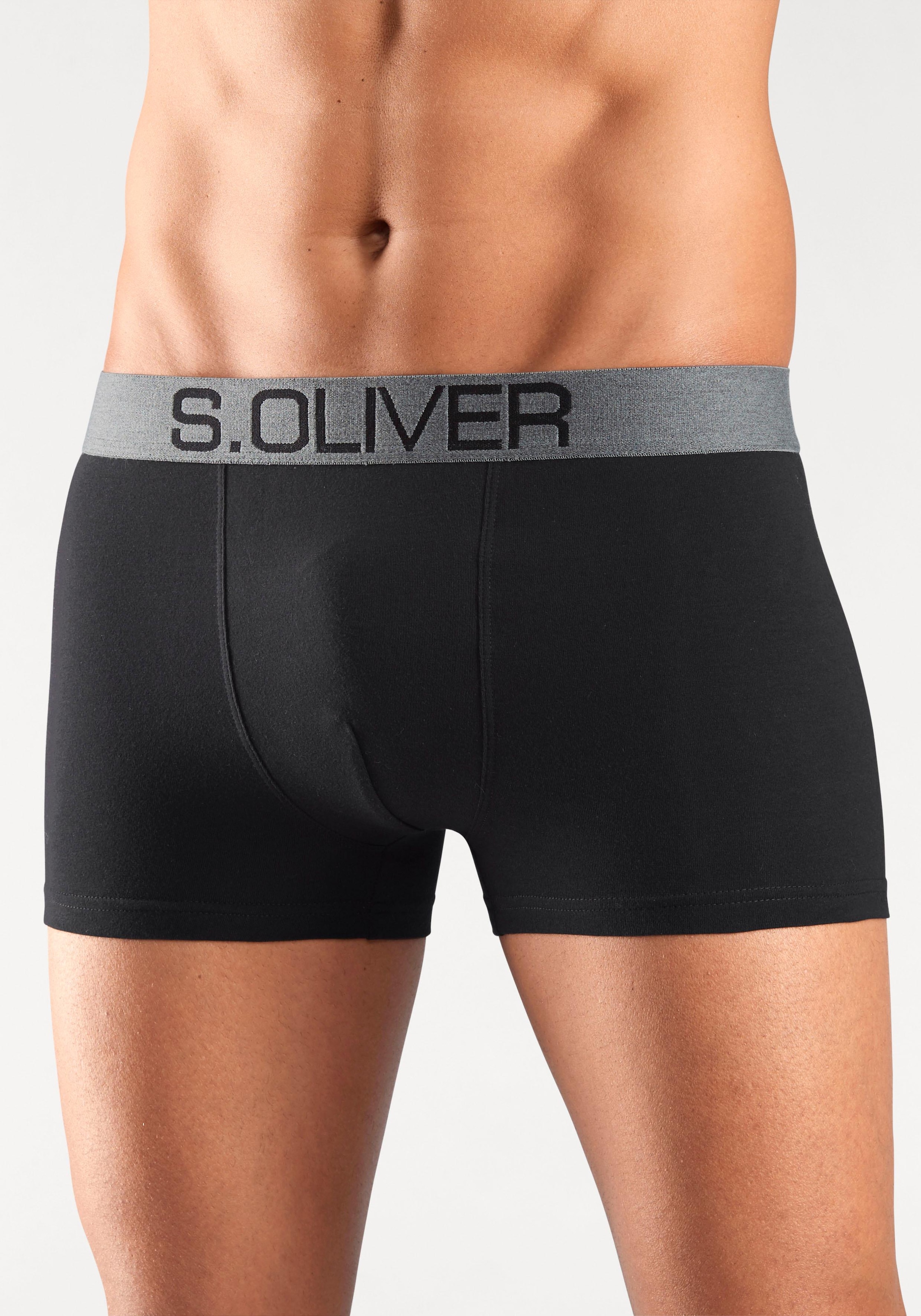 s.Oliver Boxer »Boxershorts für Herren«, (Packung, 4 St.), mit kontrastfarbenem Webbund