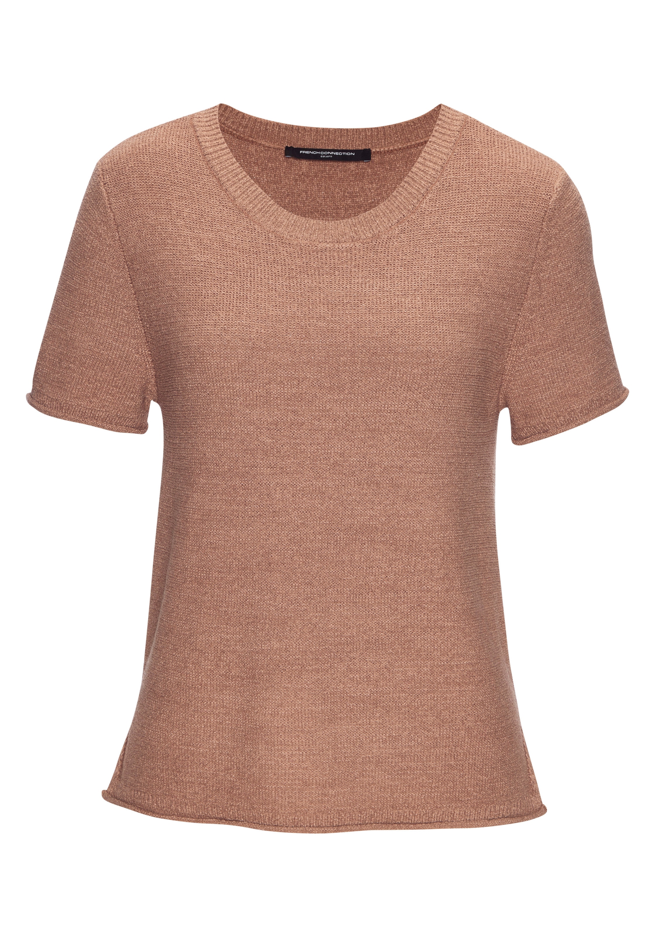 French Connection Kurzarmpullover »aus leichtem Bändchengarn« Sommerpullover, Strickshirt, leichter Sommerstrick, Basic