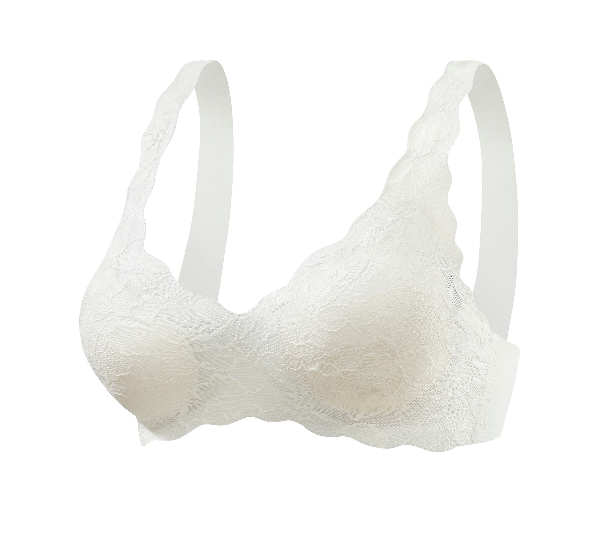 Nuance Bralette-BH, ohne Bügel mit seamless Spitze und herausnehmbaren Pads, Dessous