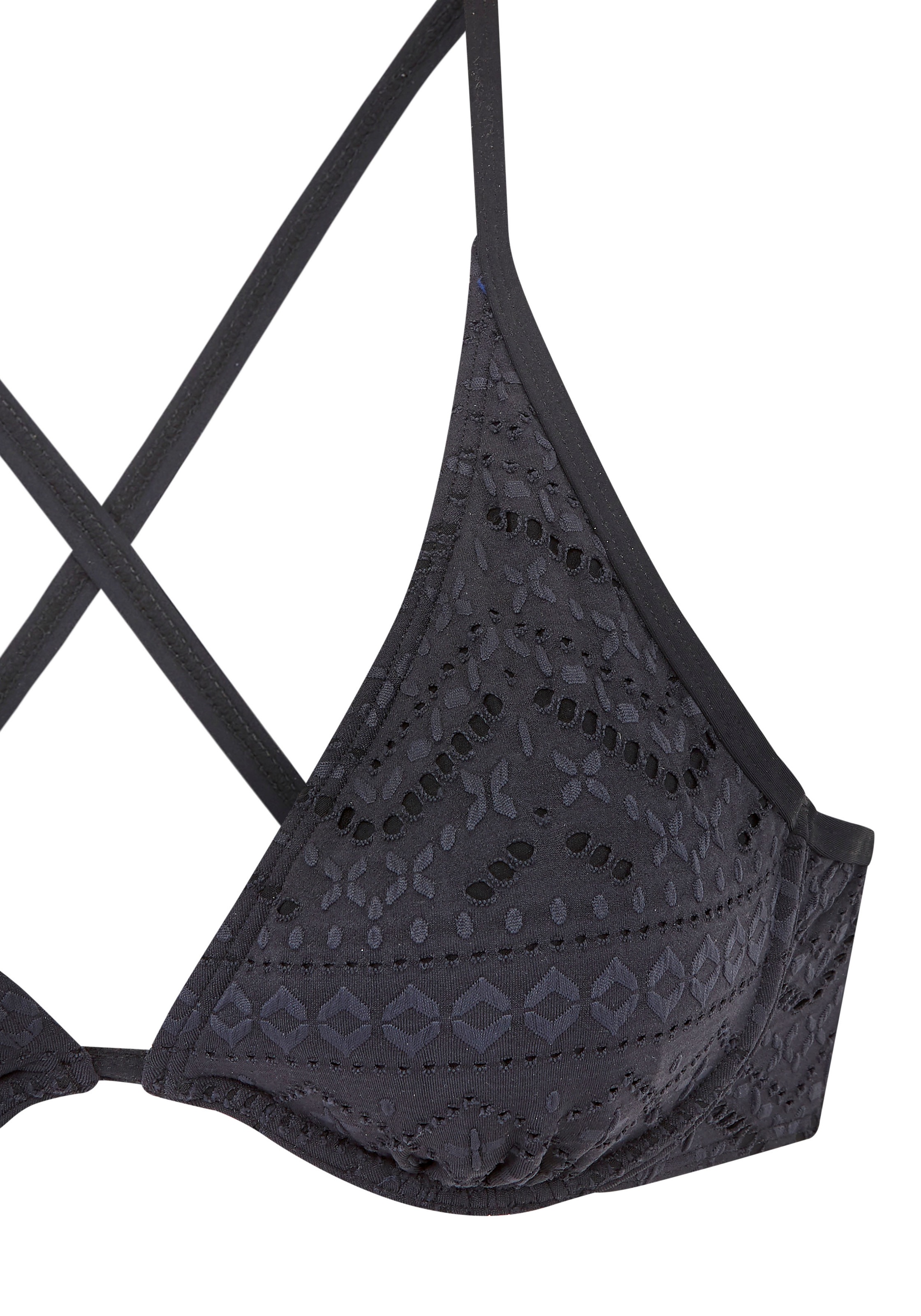LASCANA Bügel-Bikini-Top »Omara«, mit Lochstickerei
